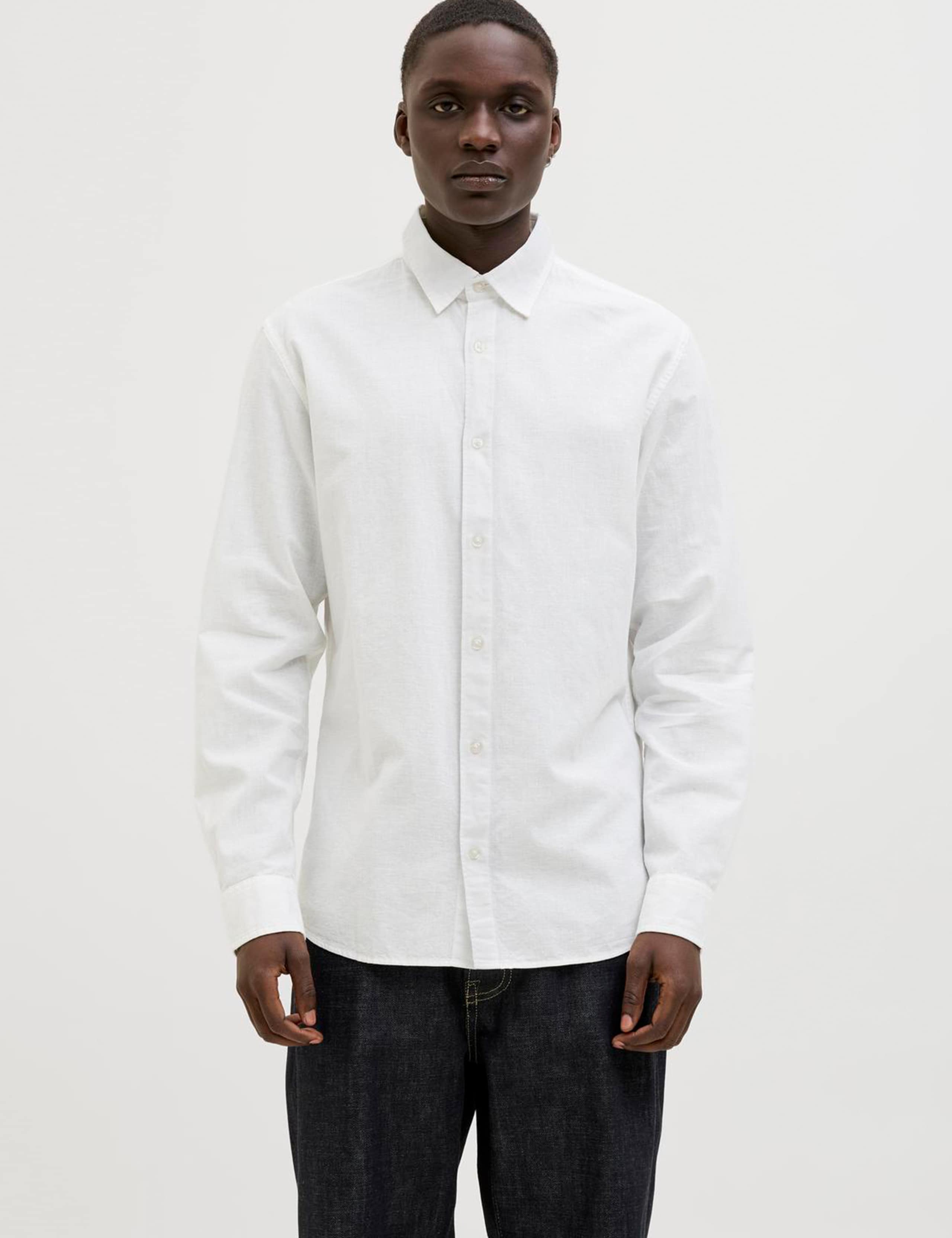 2 Pack Slim Fit Oxford Shirt with Linen 1 of 7