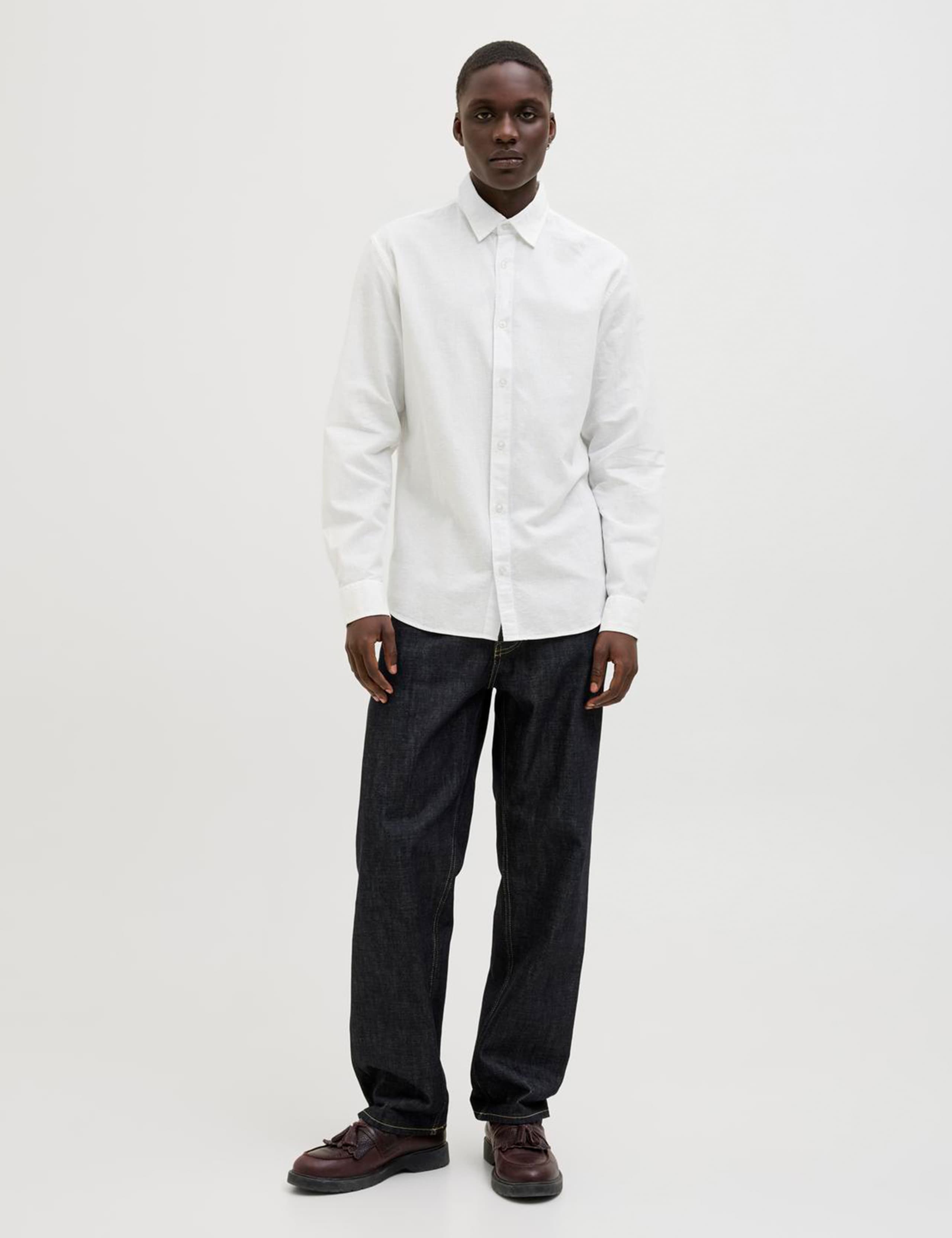 2 Pack Slim Fit Oxford Shirt with Linen 5 of 7