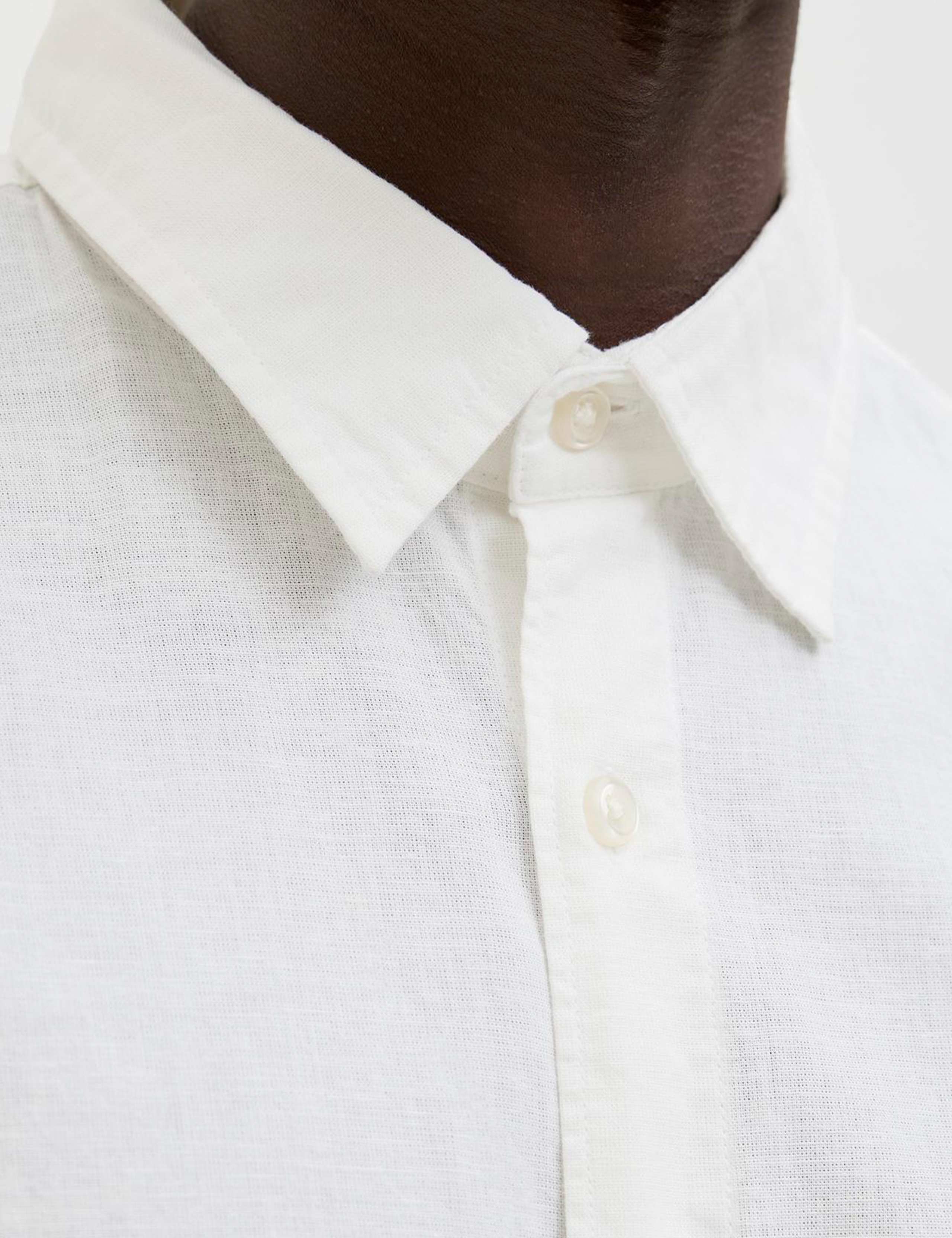 2pk Slim Fit Oxford Shirt with Linen 7 of 7