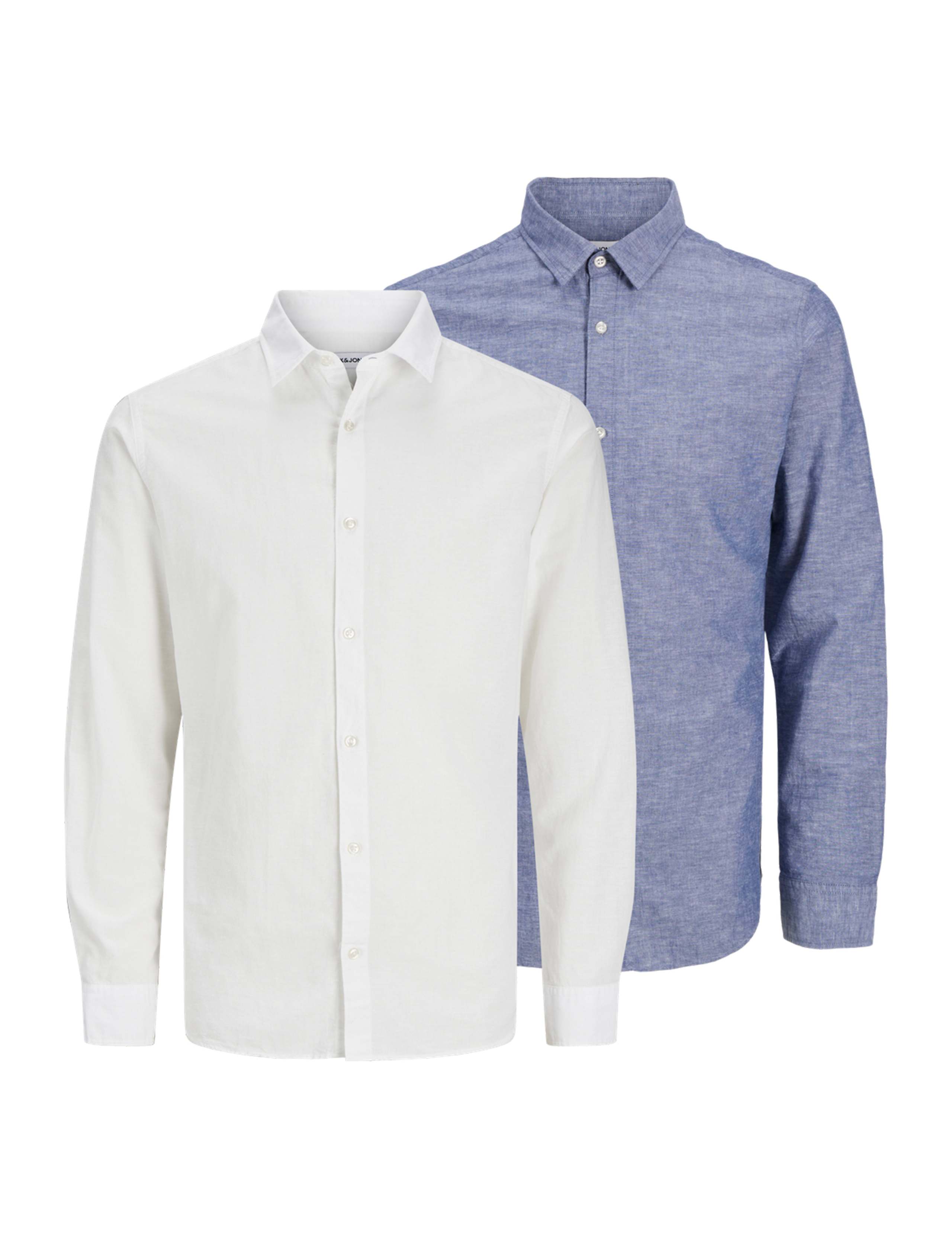 2pk Slim Fit Oxford Shirt with Linen 2 of 7