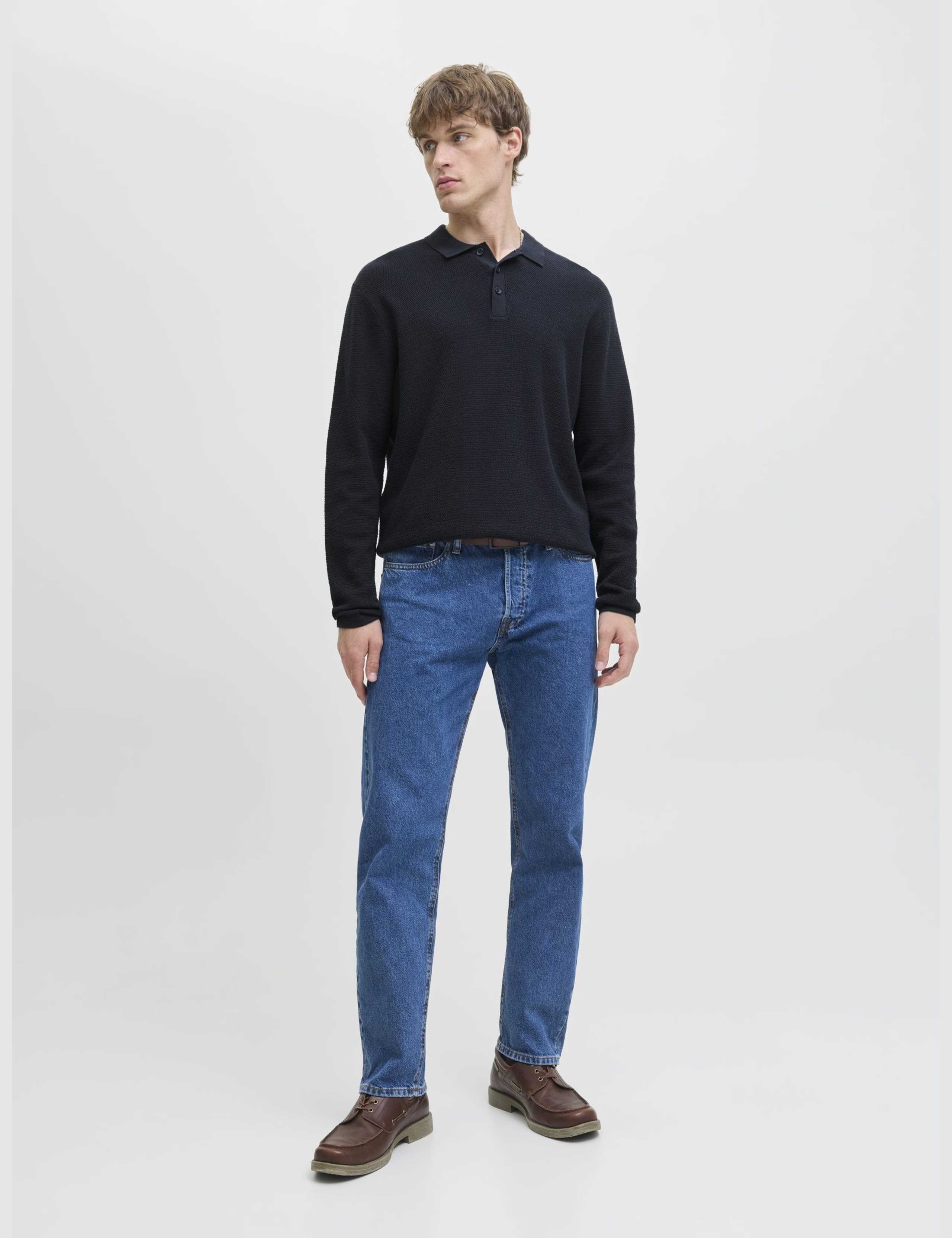 Cotton Rich Textured Knitted Polo Shirt 3 of 6