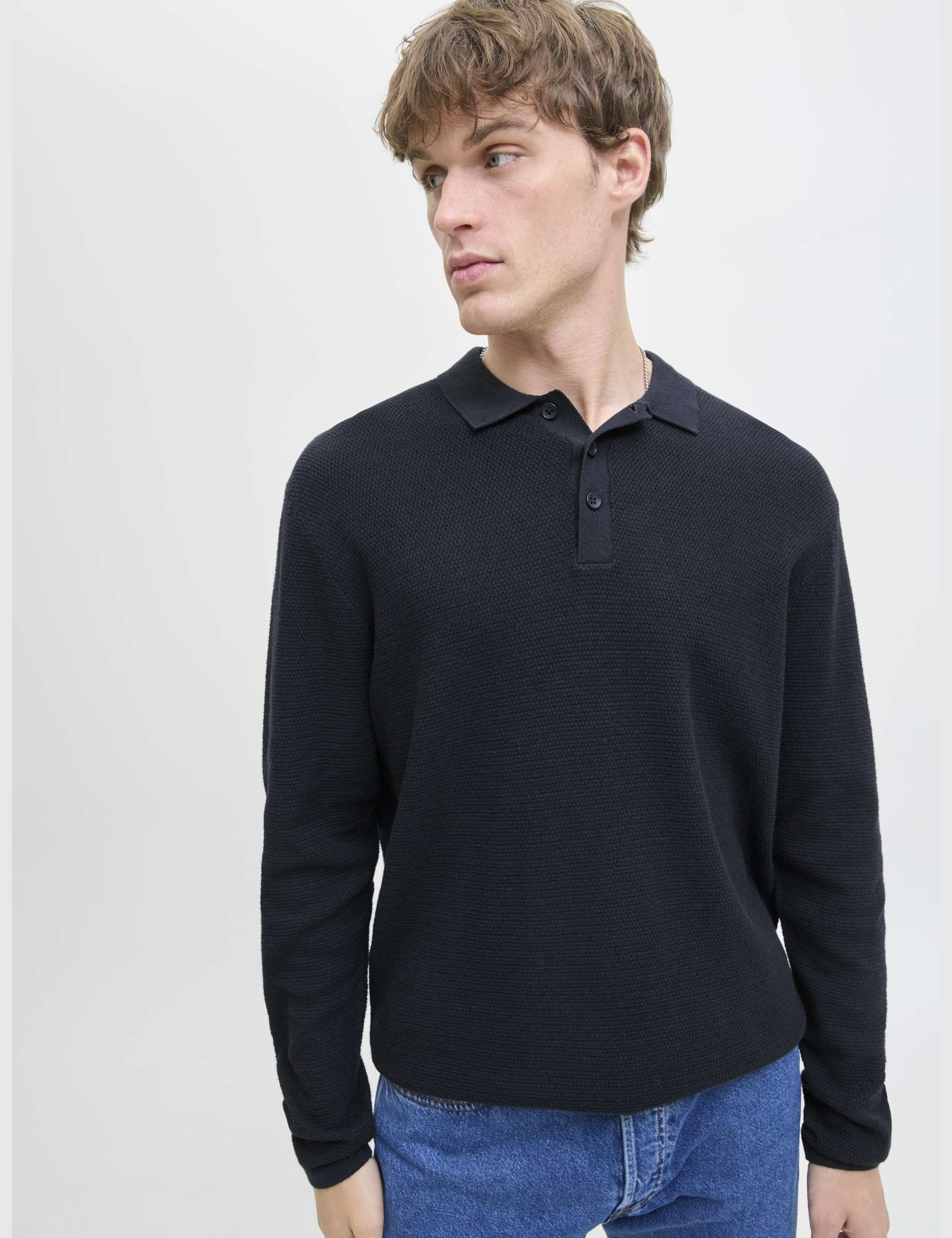 Cotton Rich Textured Knitted Polo Shirt 4 of 6
