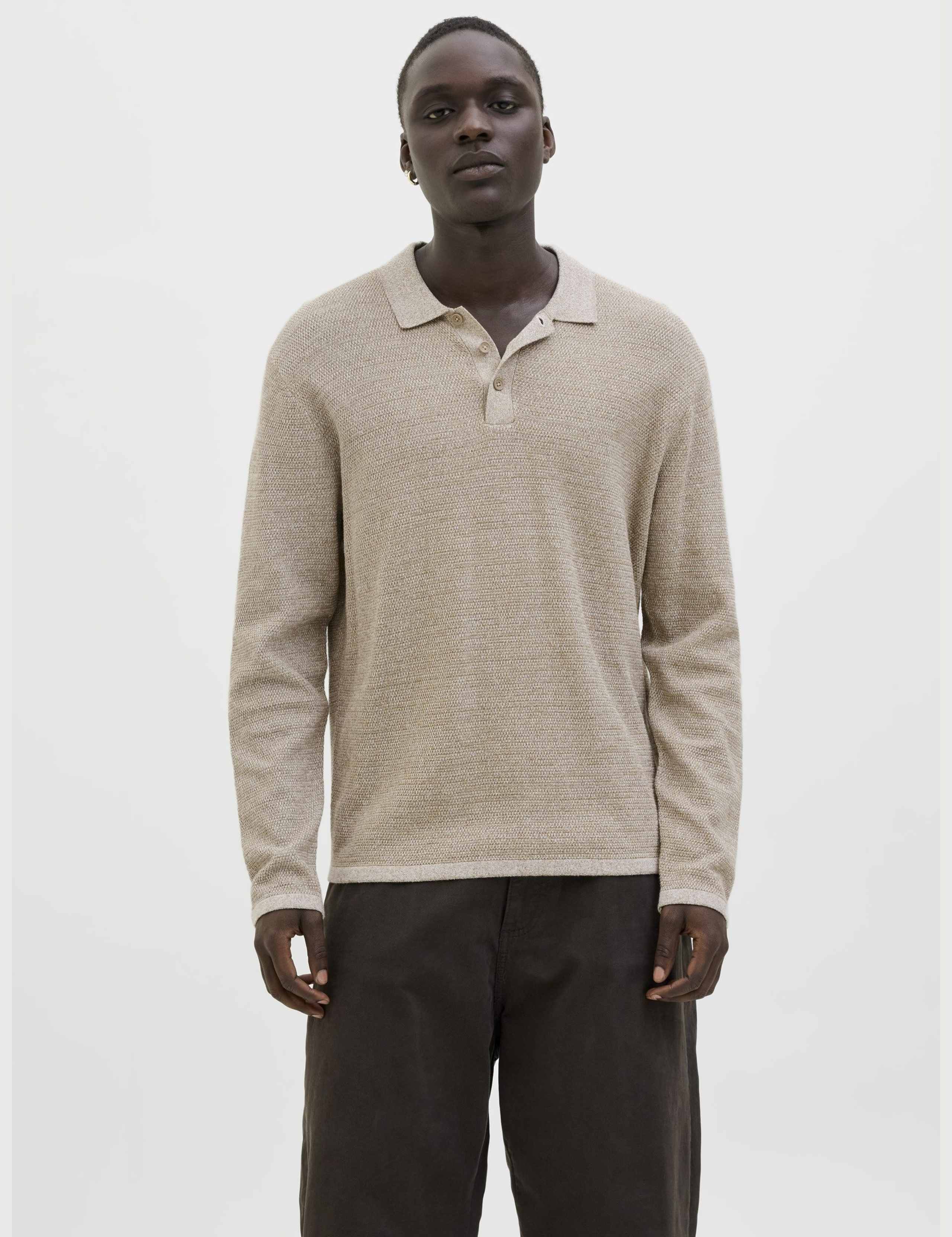 Cotton Rich Textured Knitted Polo Shirt 1 of 5