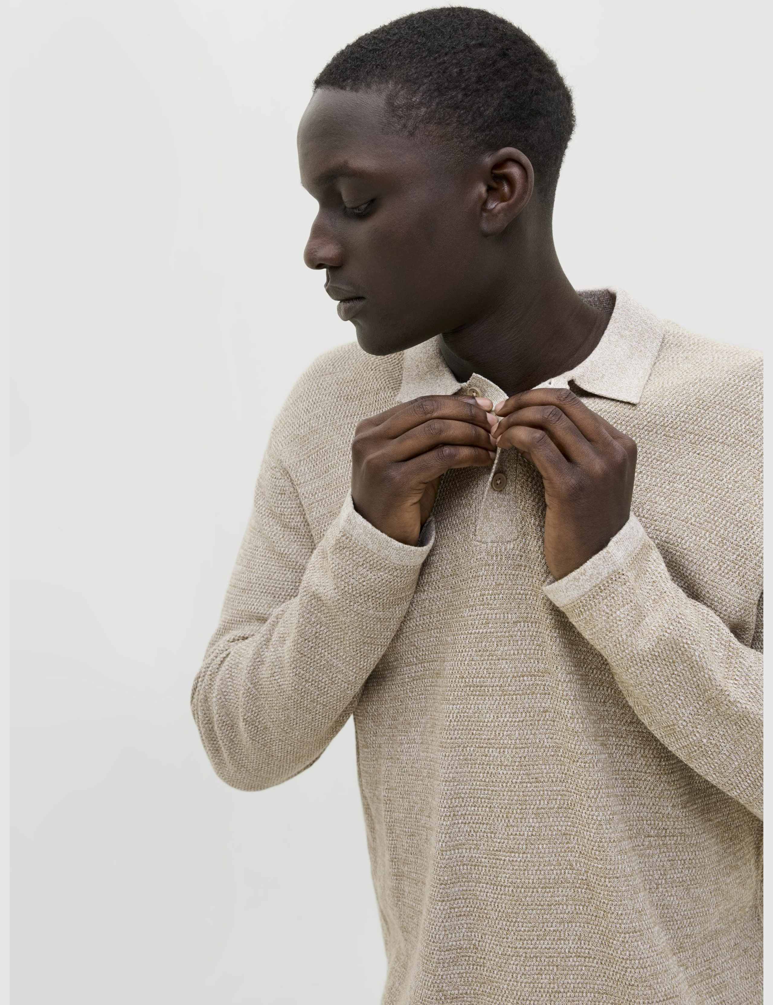 Cotton Rich Textured Knitted Polo Shirt 4 of 5