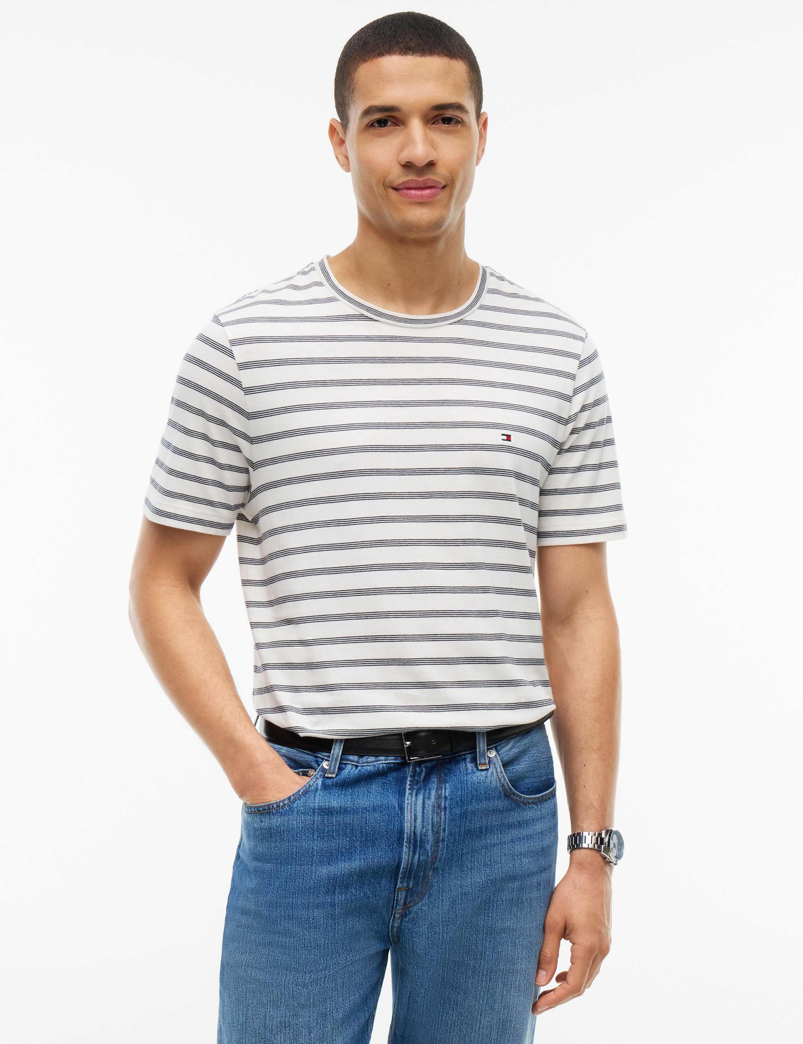 Pure Cotton Striped T-Shirt 1 of 5