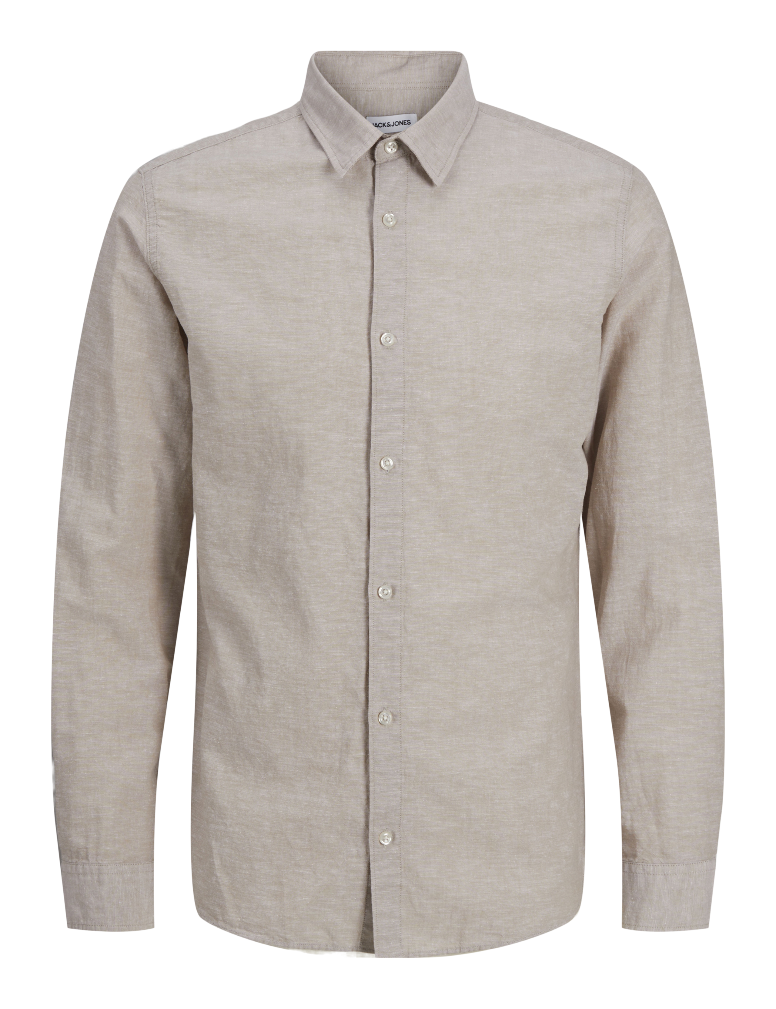 Slim Fit Cotton Rich Oxford Shirt with Linen 3 of 9