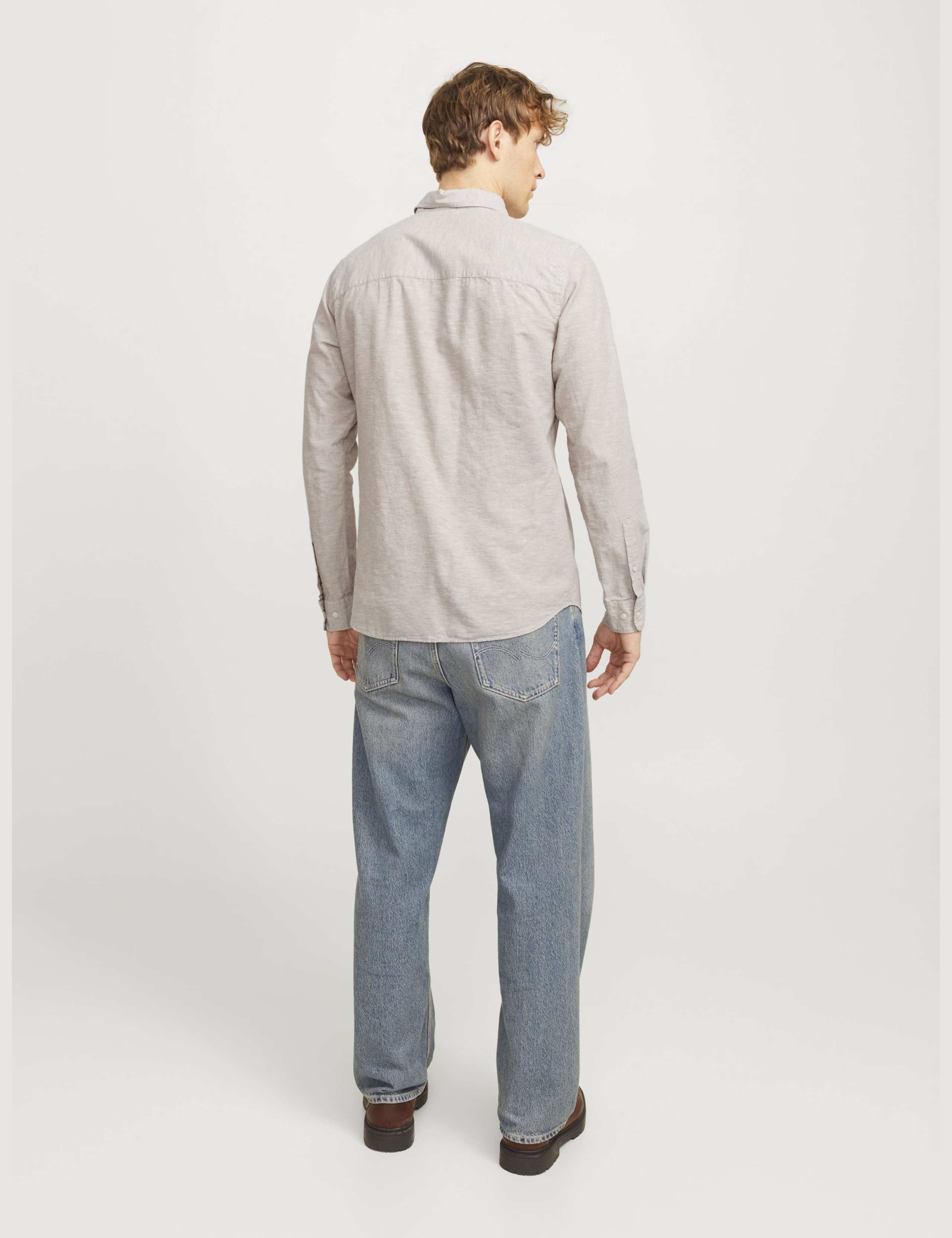 Slim Fit Cotton Rich Oxford Shirt with Linen 6 of 9
