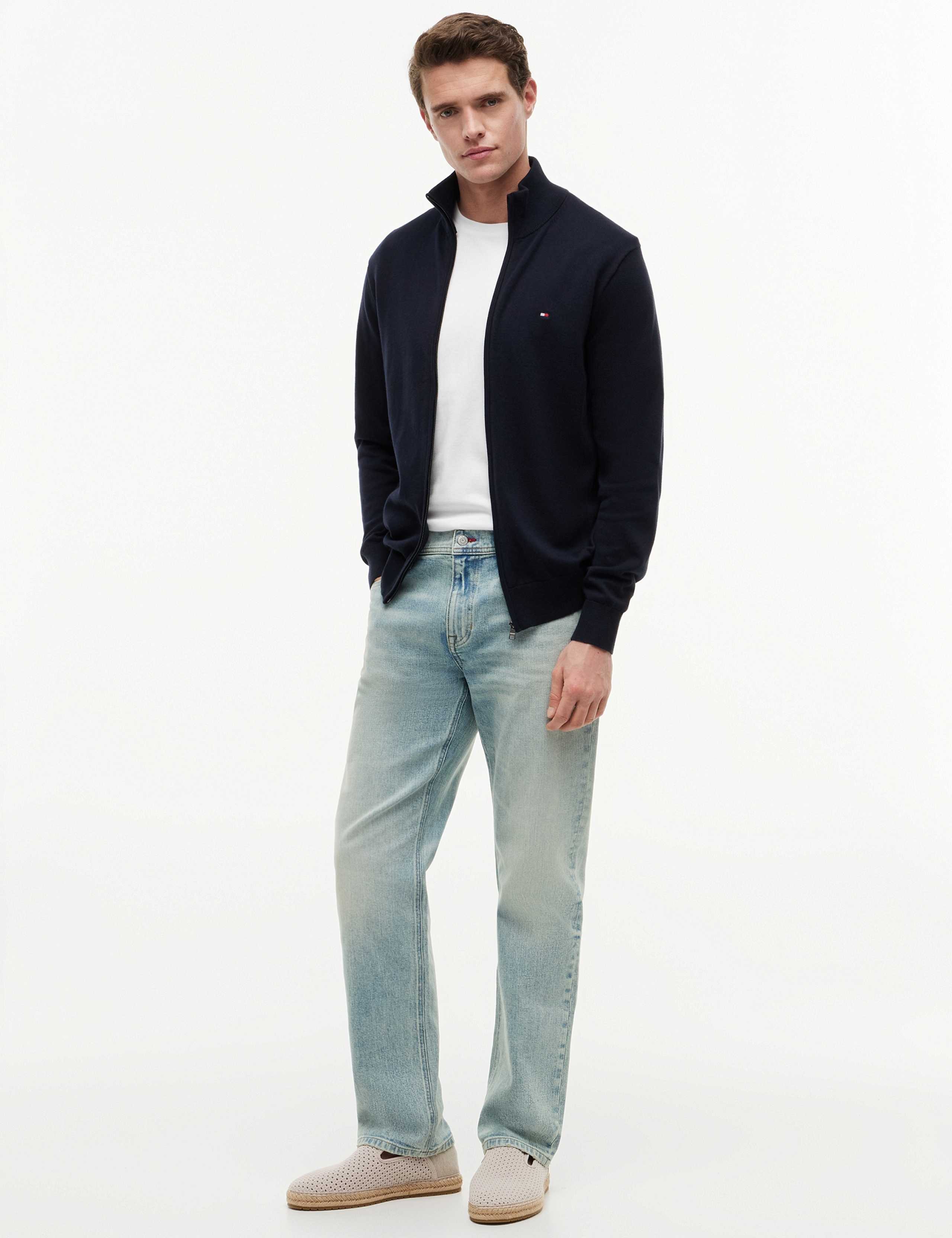 Pure Cotton Zip Up Funnel Neck Cardigan 3 of 7