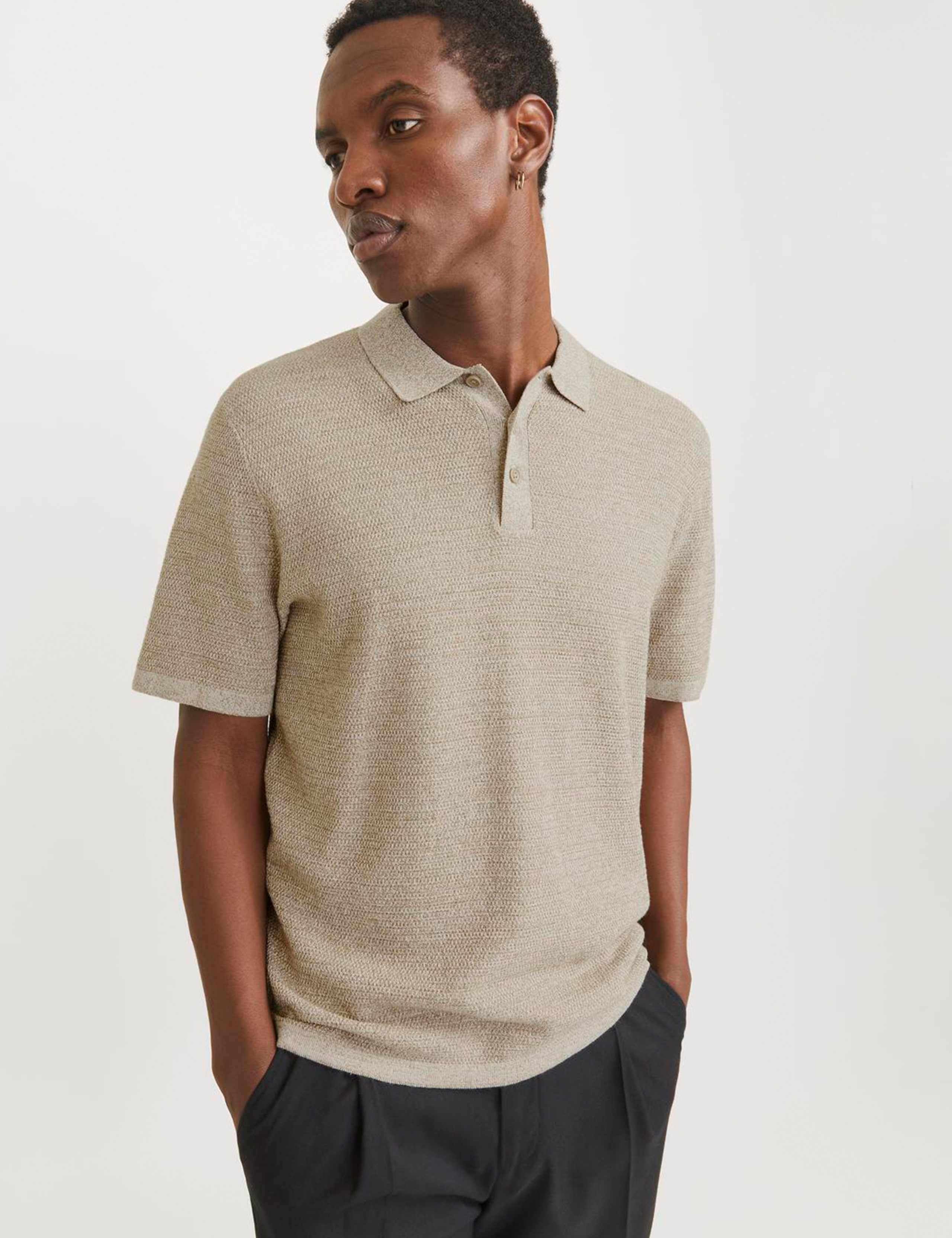 Cotton Rich Textured Polo Shirt 2 of 4