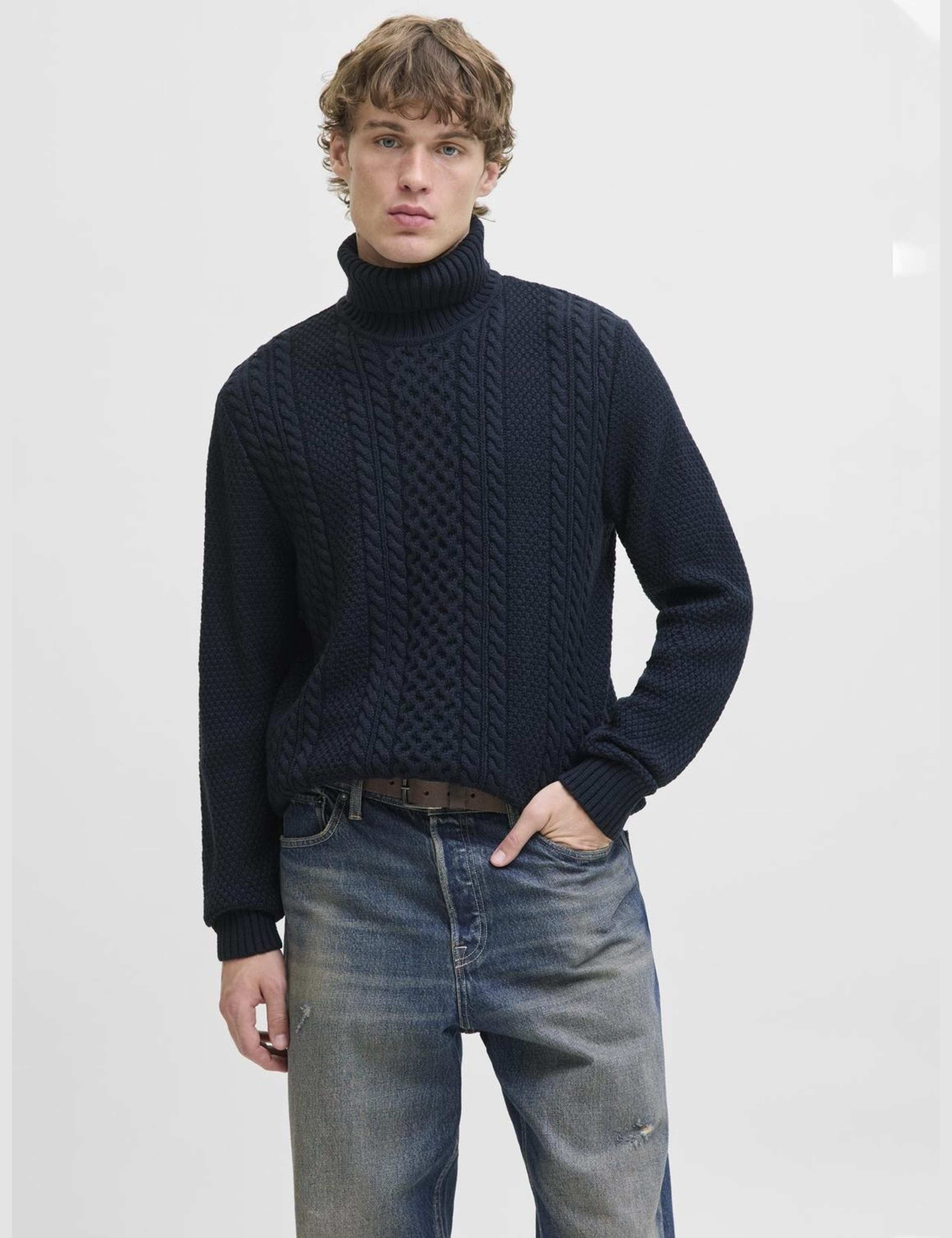 Cable Knit Roll Neck Jumper 1 of 5
