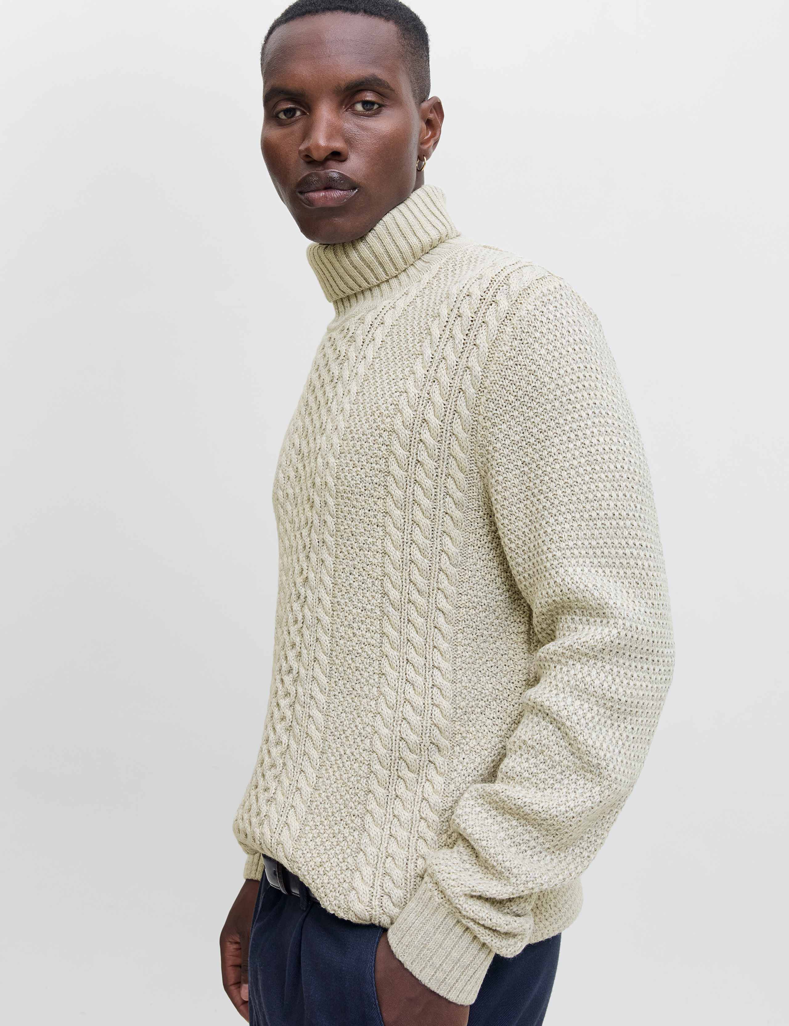 Cable Knit Roll Neck Jumper 5 of 7