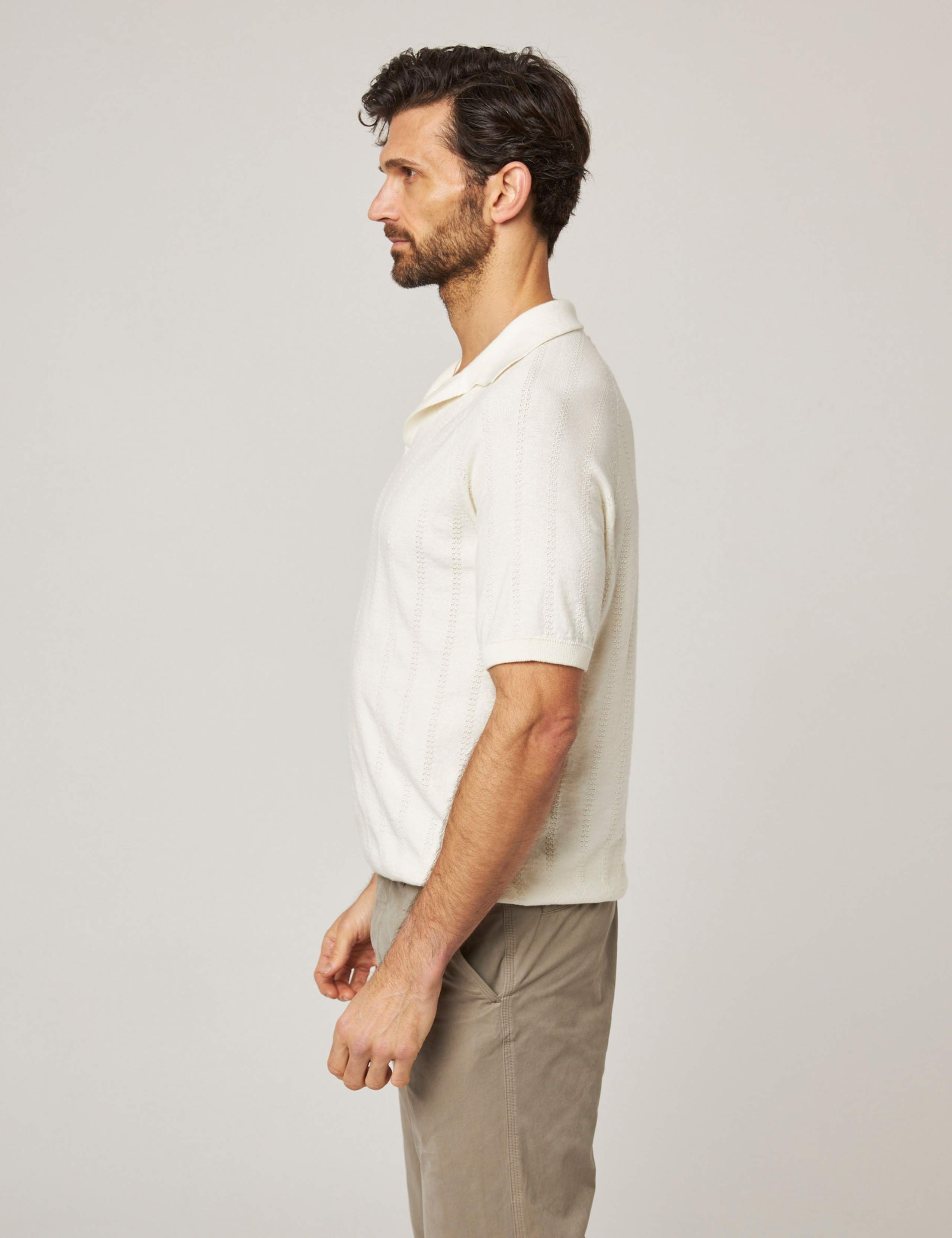 Pure Cotton Textured Polo Shirt 3 of 5