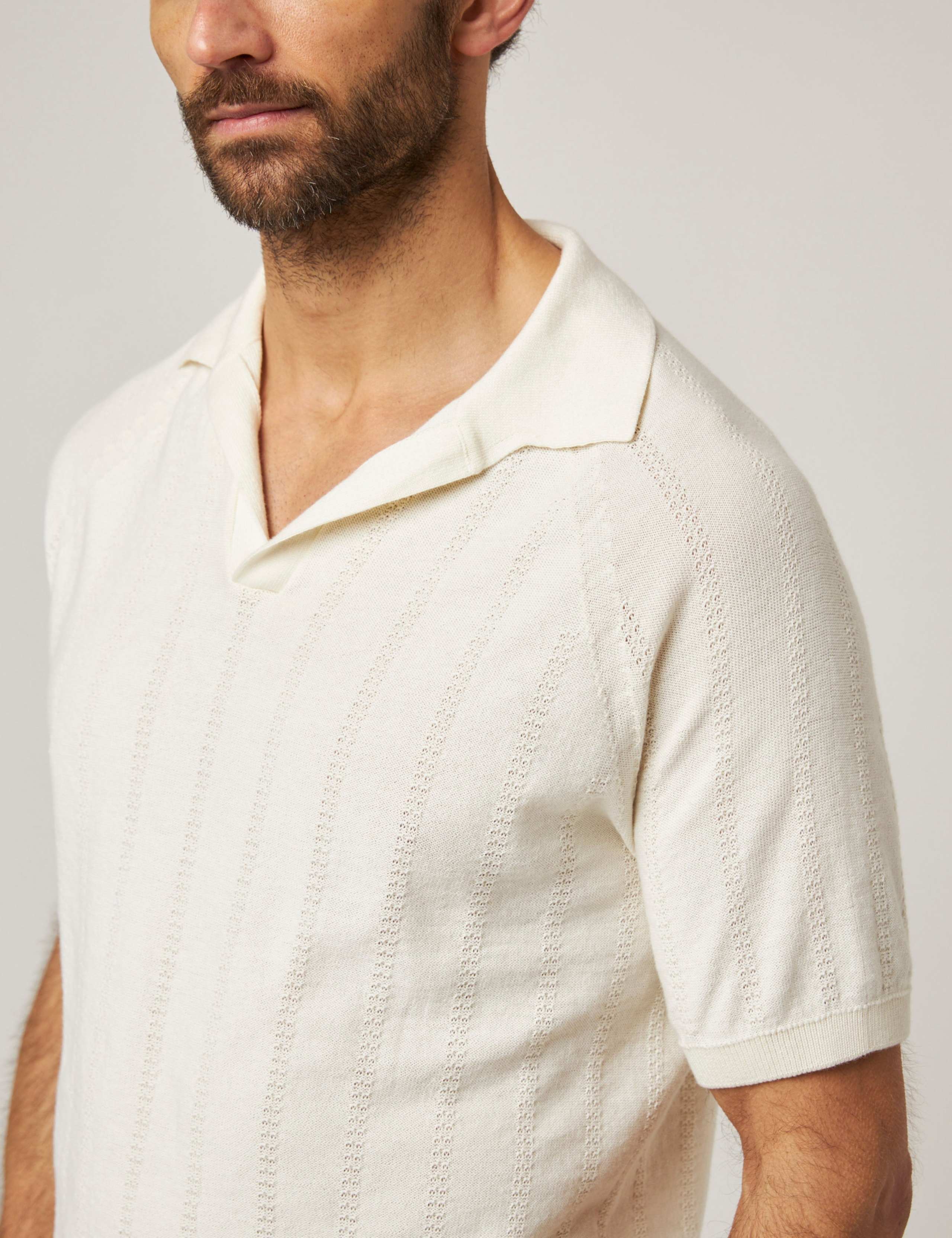Pure Cotton Textured Polo Shirt 5 of 5