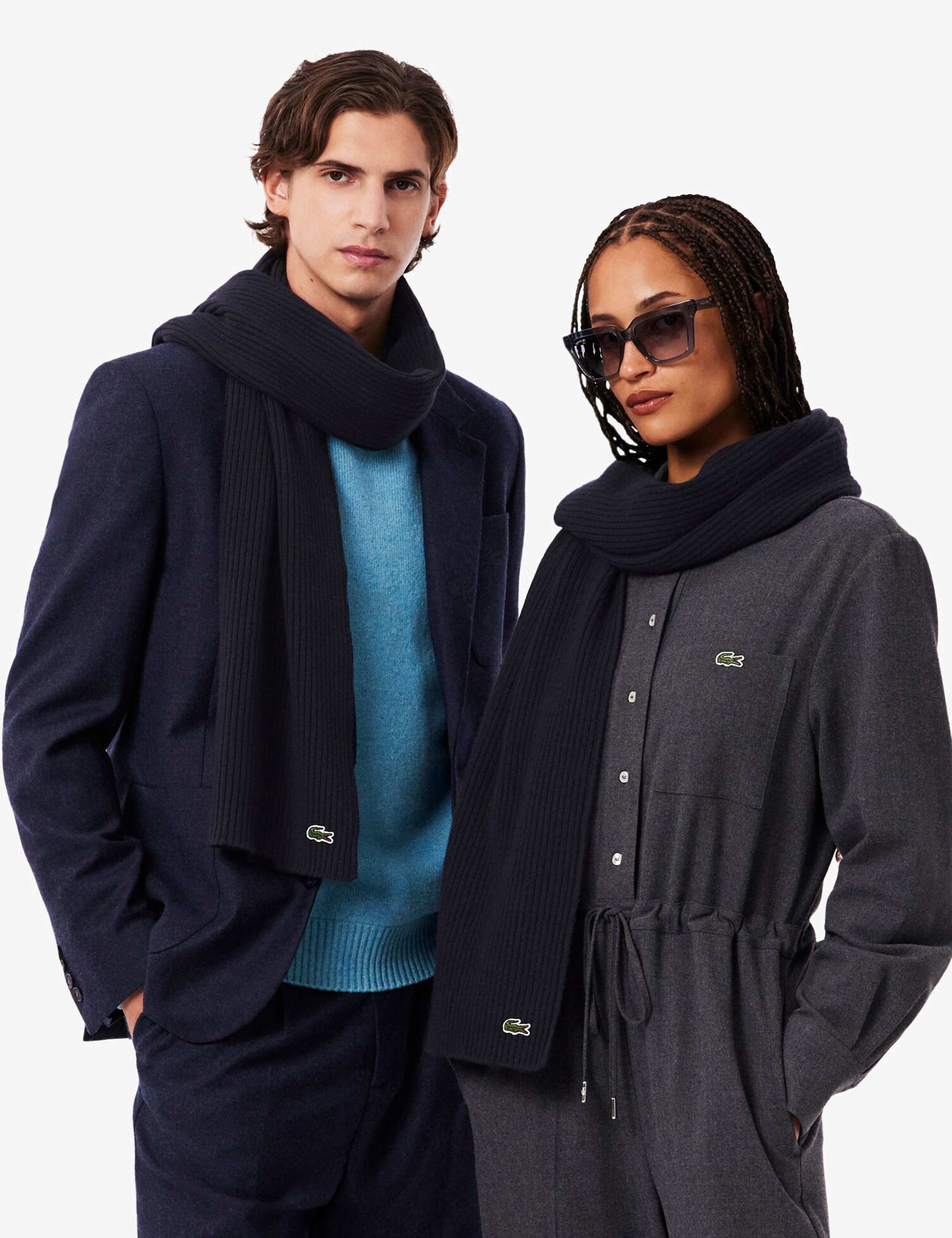 Pure Wool Ribbed Scarf 1 of 4