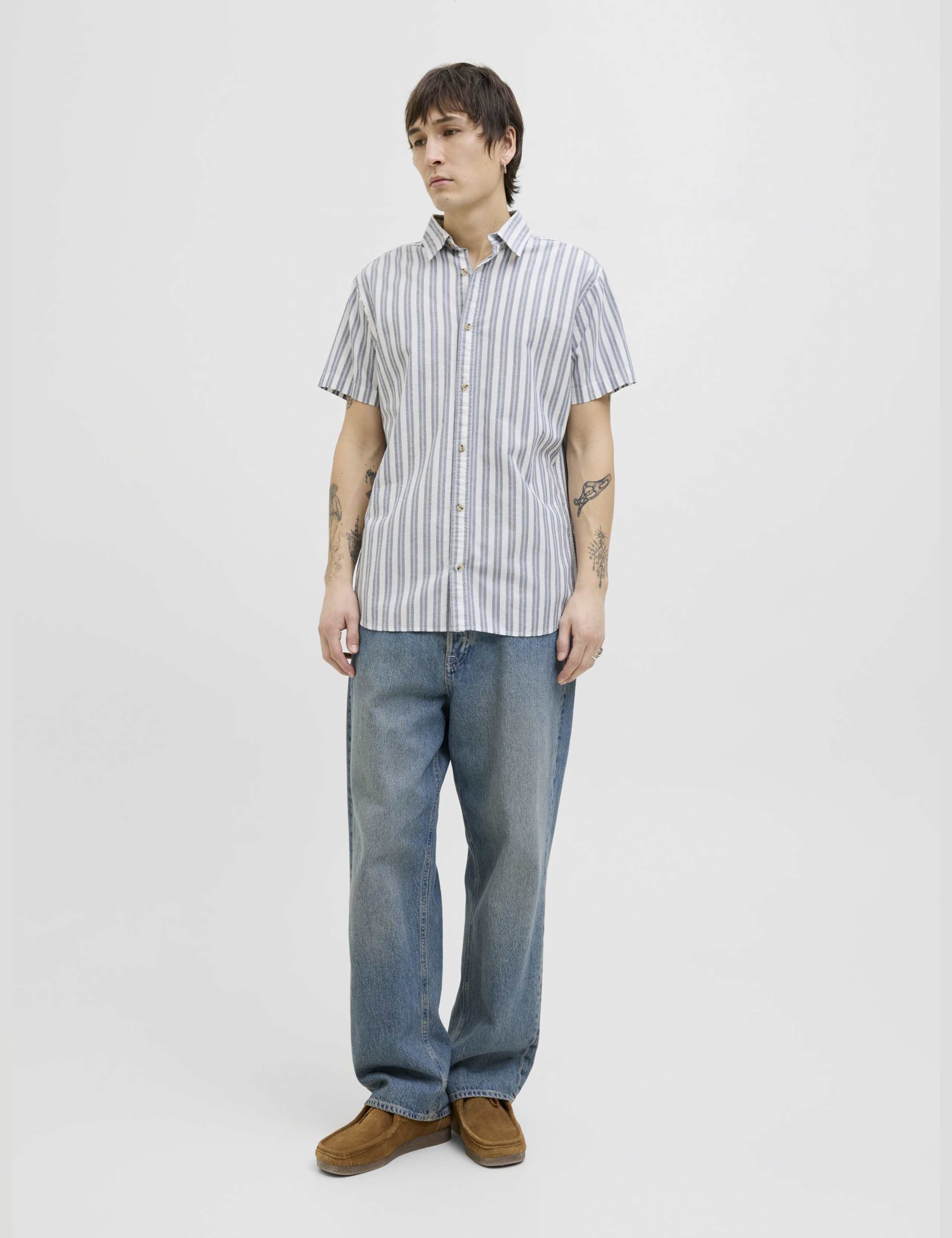 Pure Cotton Striped Oxford Shirt 2 of 8