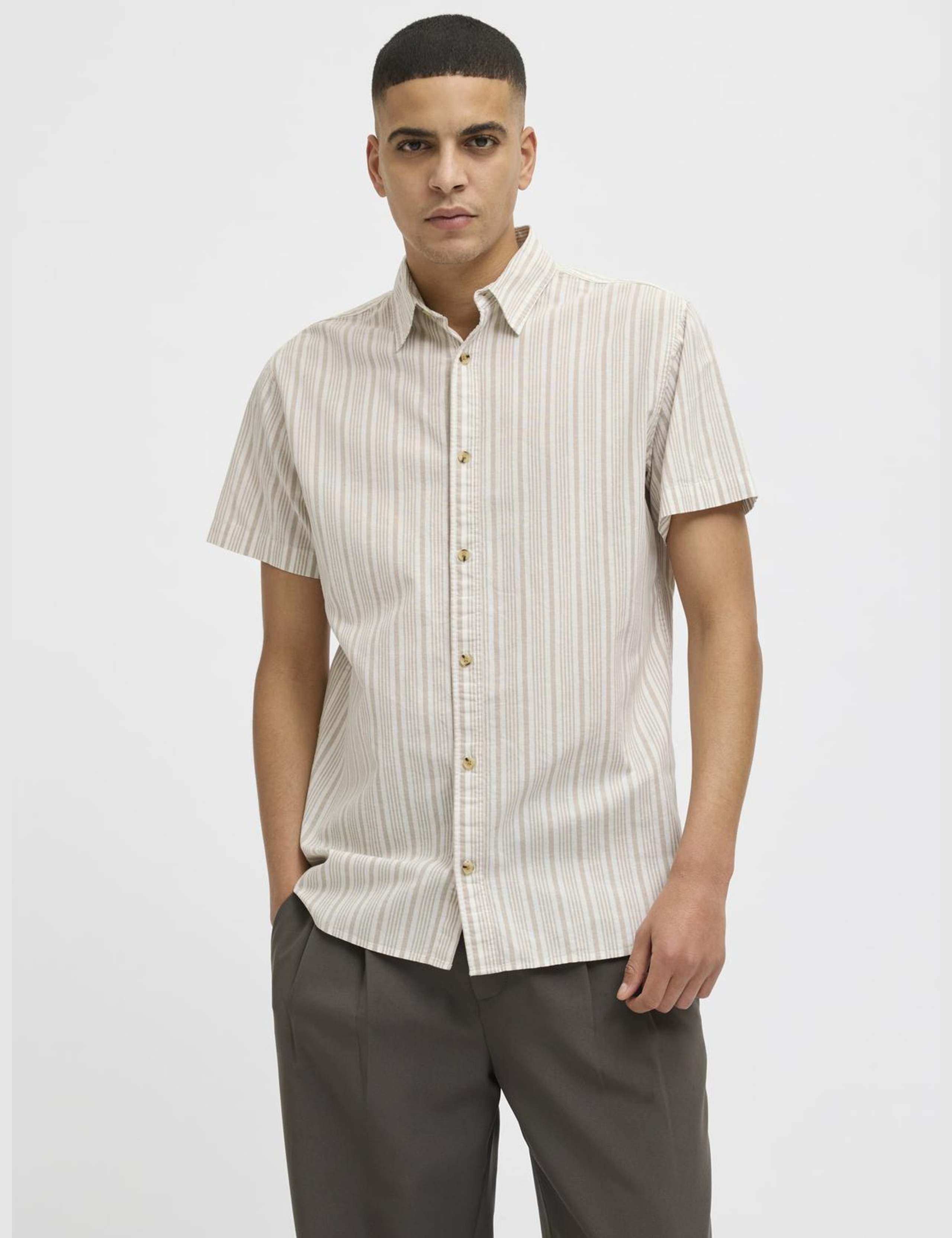 Pure Cotton Striped Oxford Shirt 1 of 8