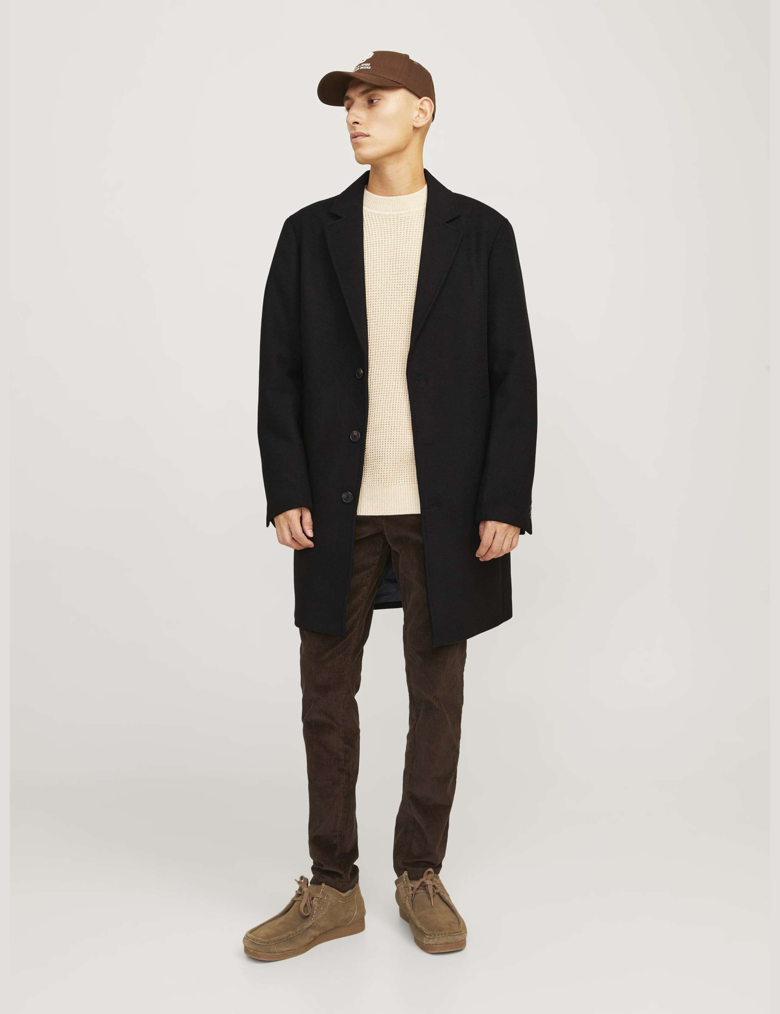 Wool Blend Single Breasted Coat 3 of 7