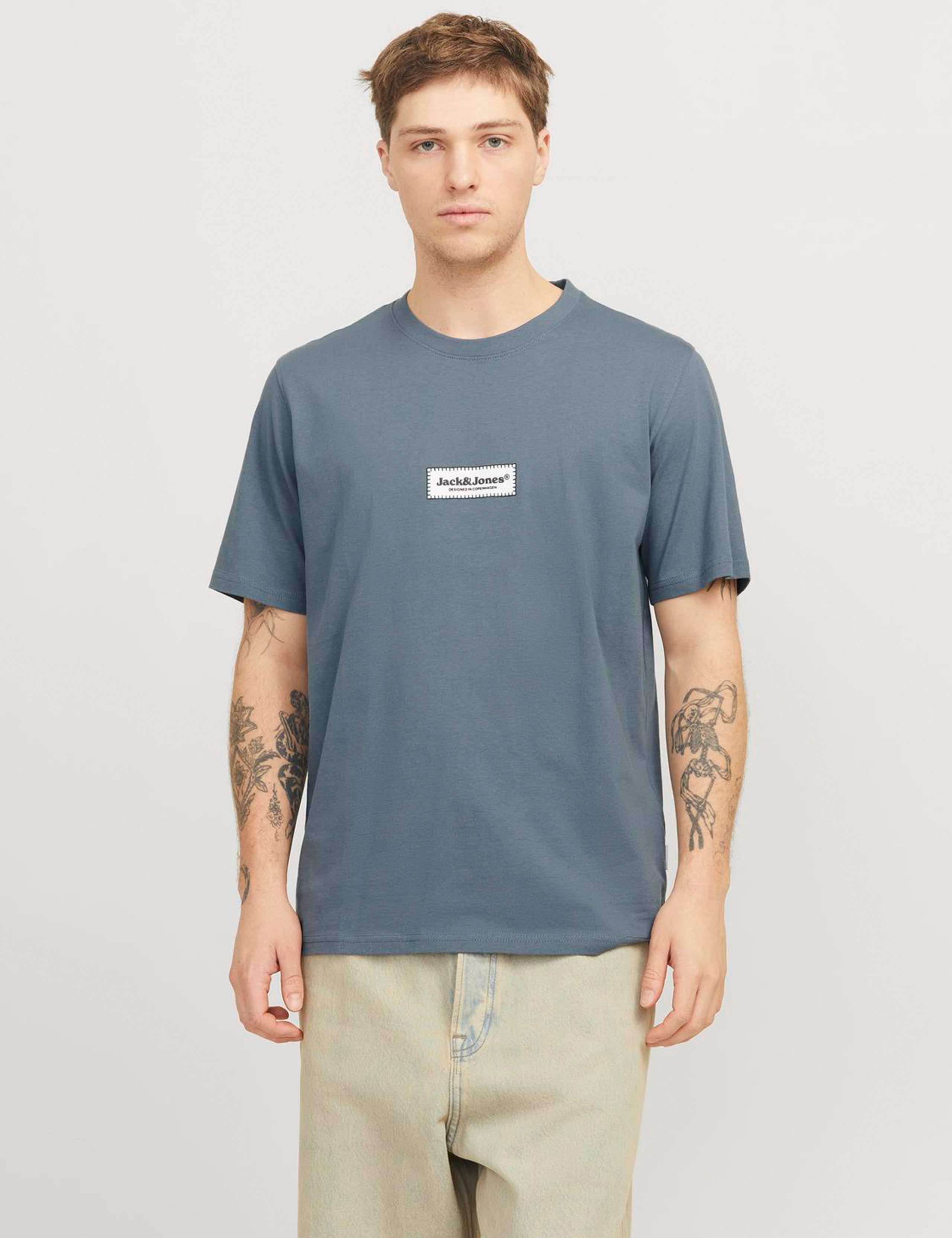 3pk Pure Cotton Logo Print T-Shirts 2 of 6