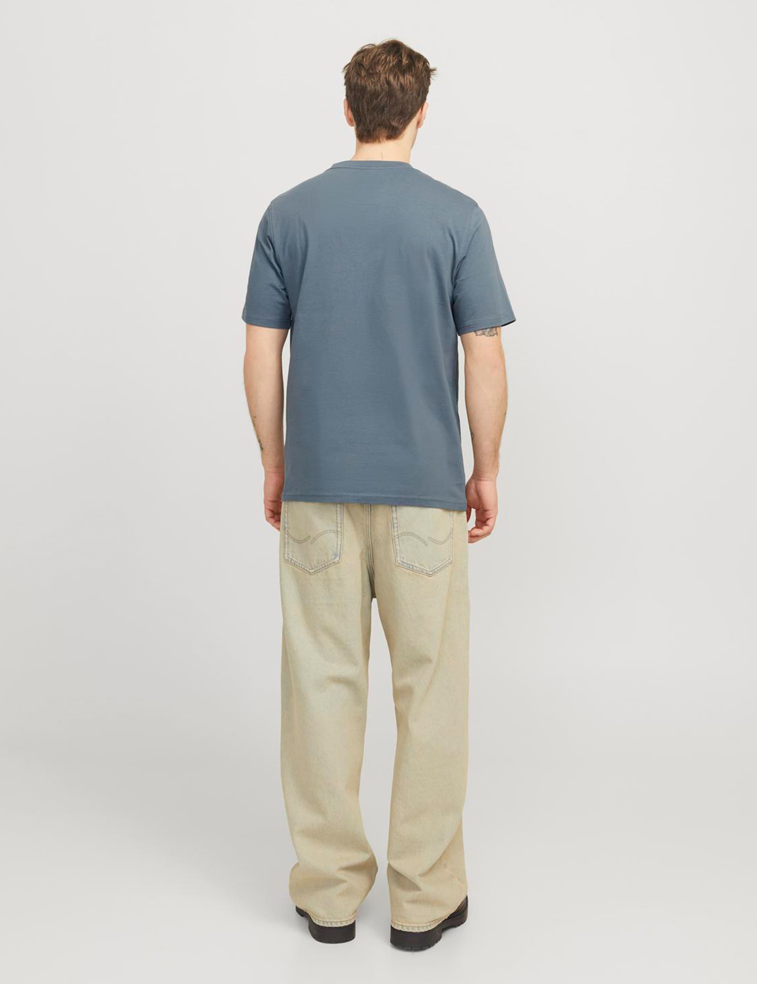 3pk Pure Cotton Logo Print T-Shirts 4 of 6