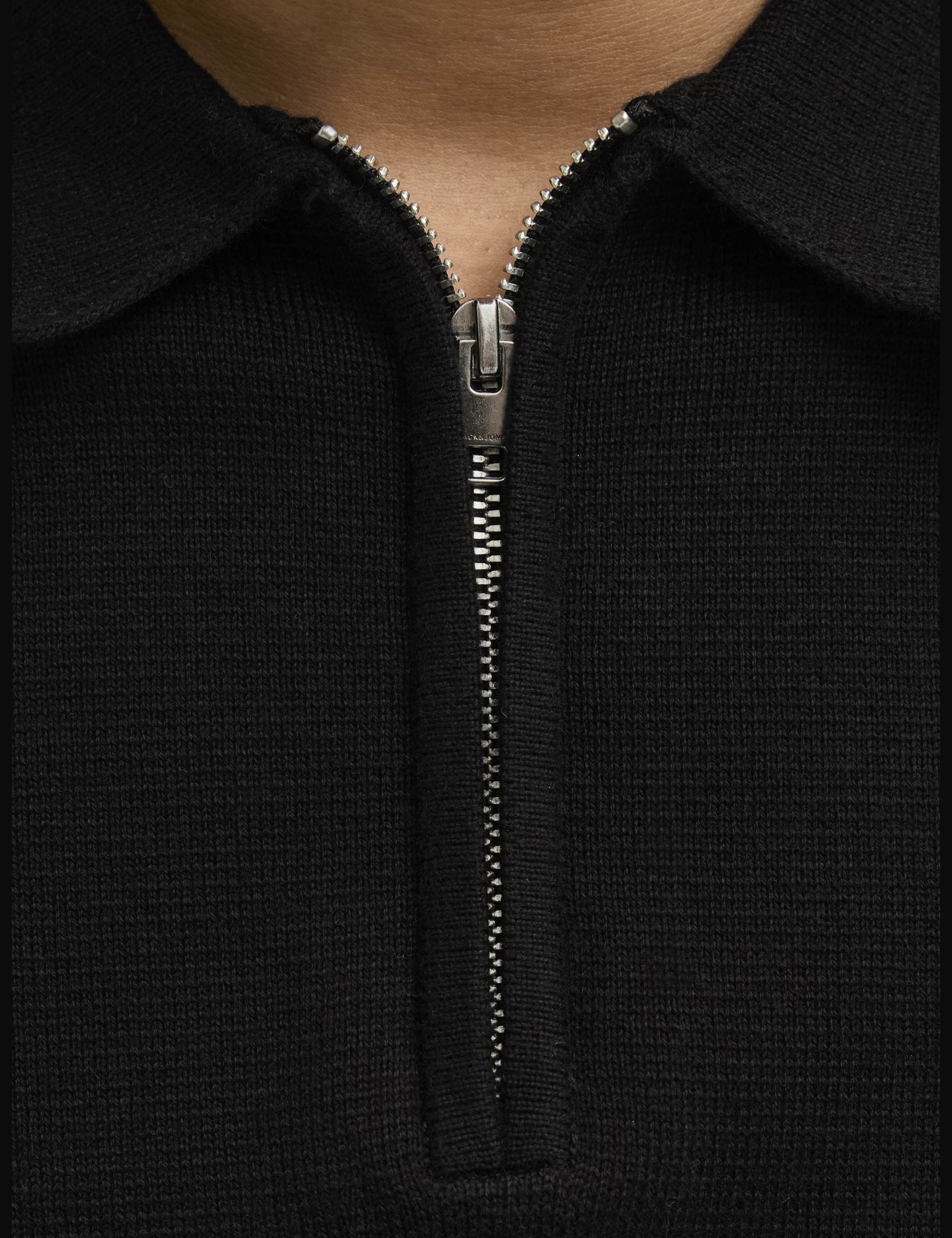 Pure Cotton Zip Up Knitted Polo Shirt 7 of 7
