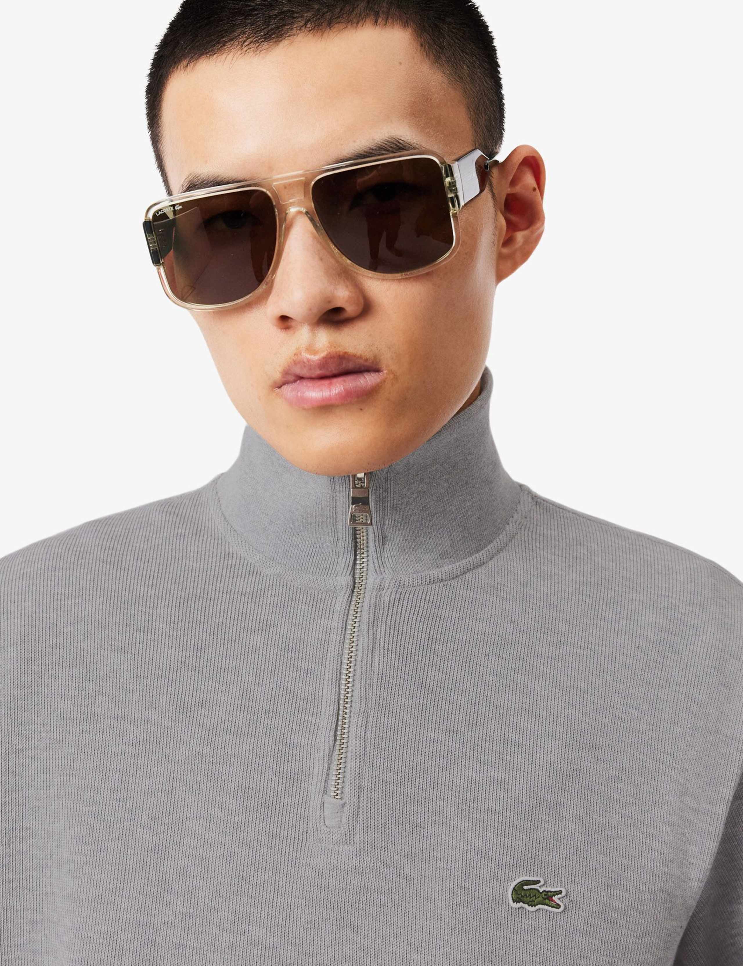 Pure Cotton Half Zip Funnel Neck Sweatshirt 5 of 6