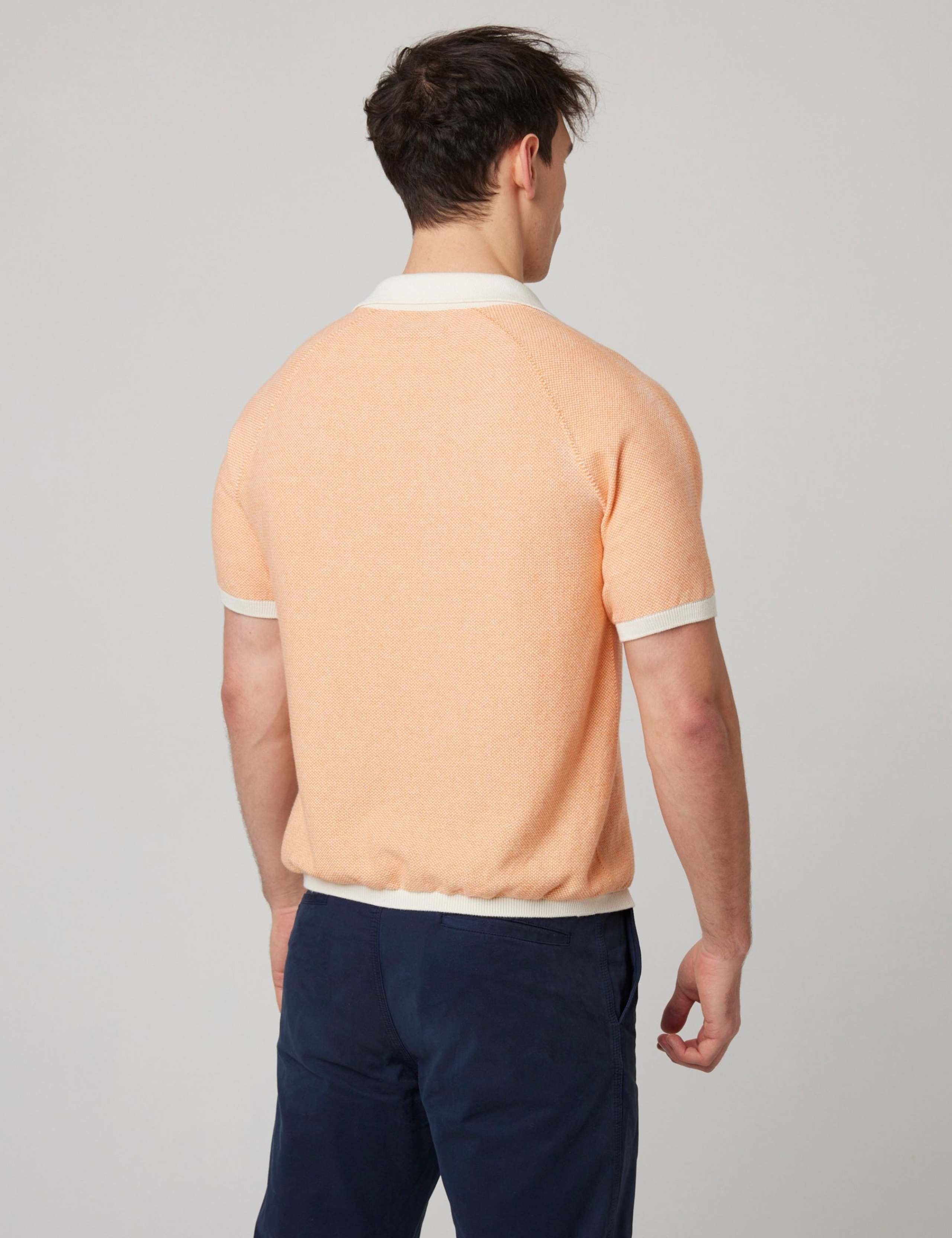 Pure Cotton Textured Polo Shirt 4 of 5