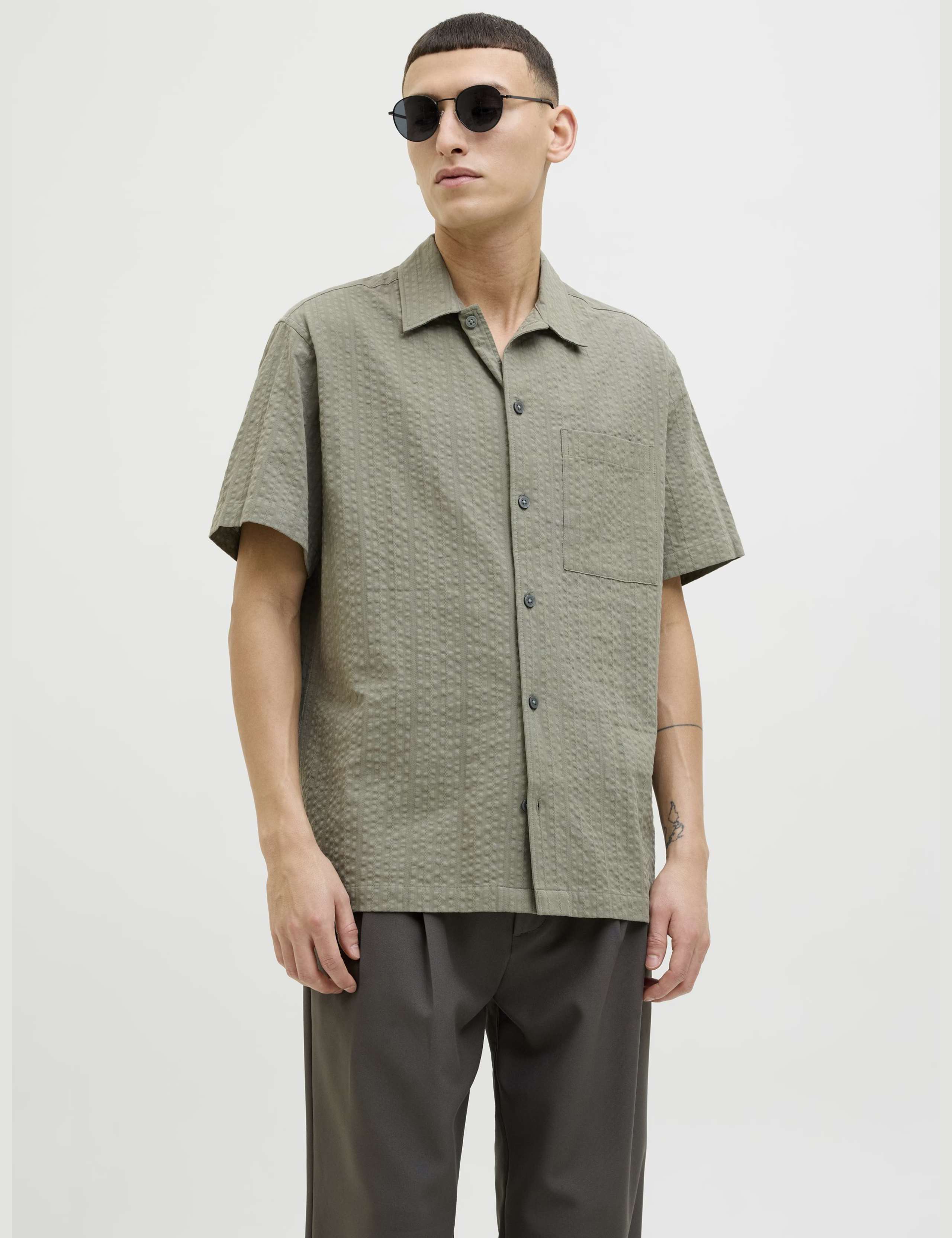 Pure Cotton Seersucker Textured Shirt 3 of 7