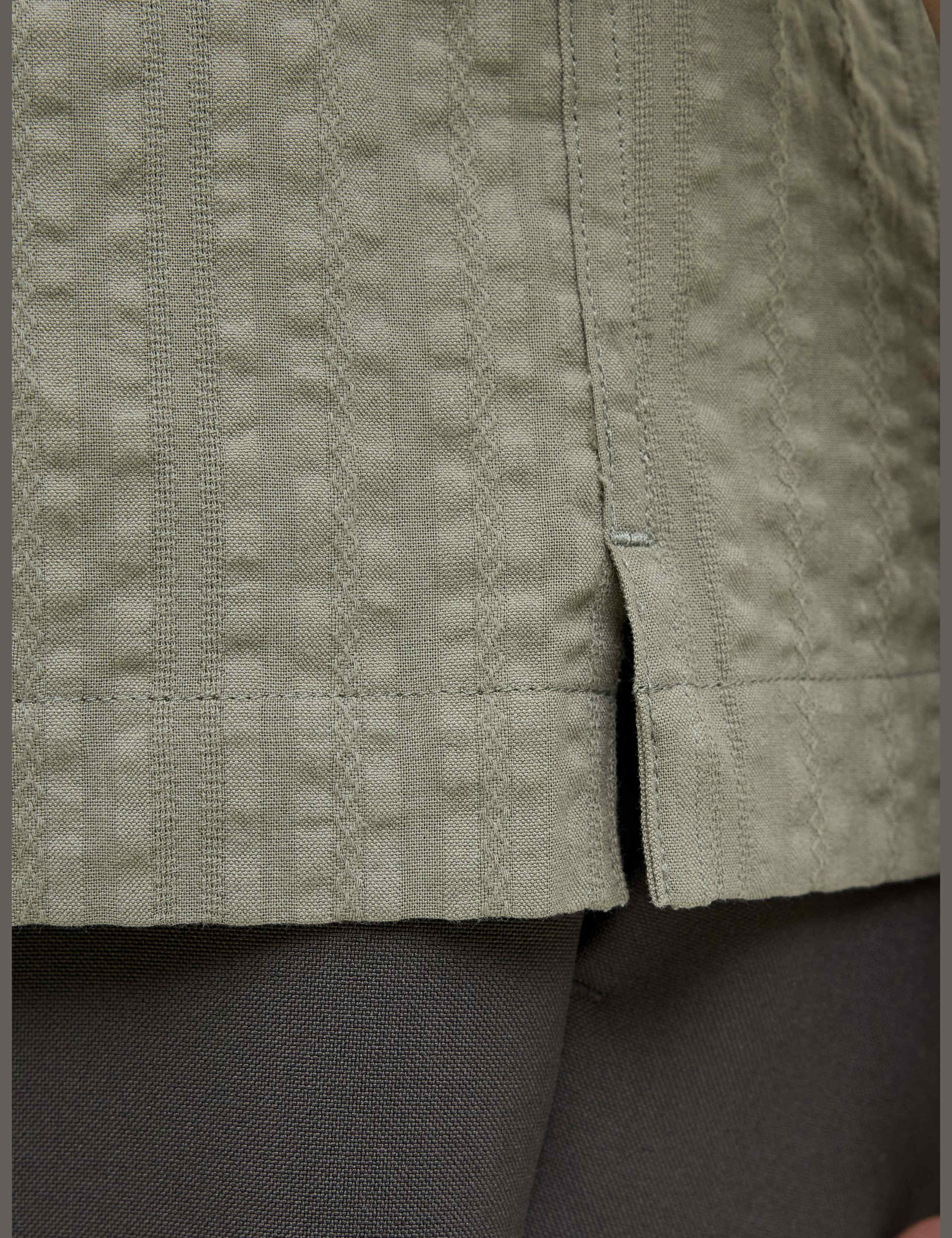 Pure Cotton Seersucker Textured Shirt 7 of 7