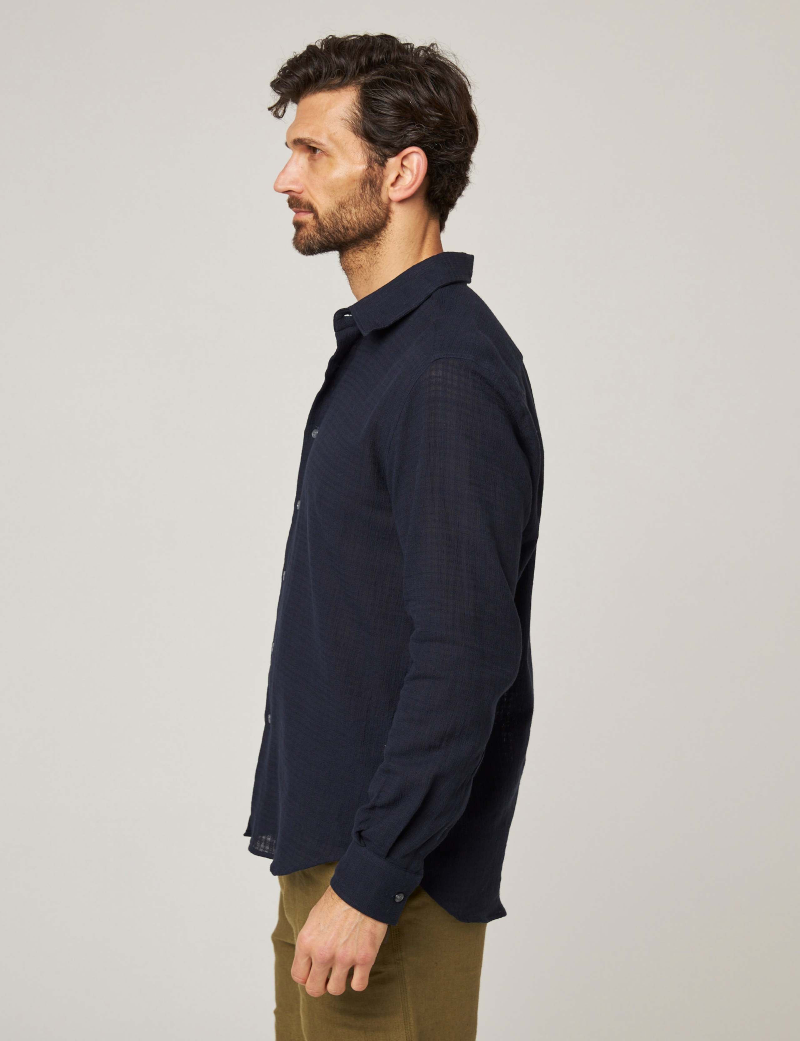 Pure Cotton Textured Flannel Shirt 6 of 7