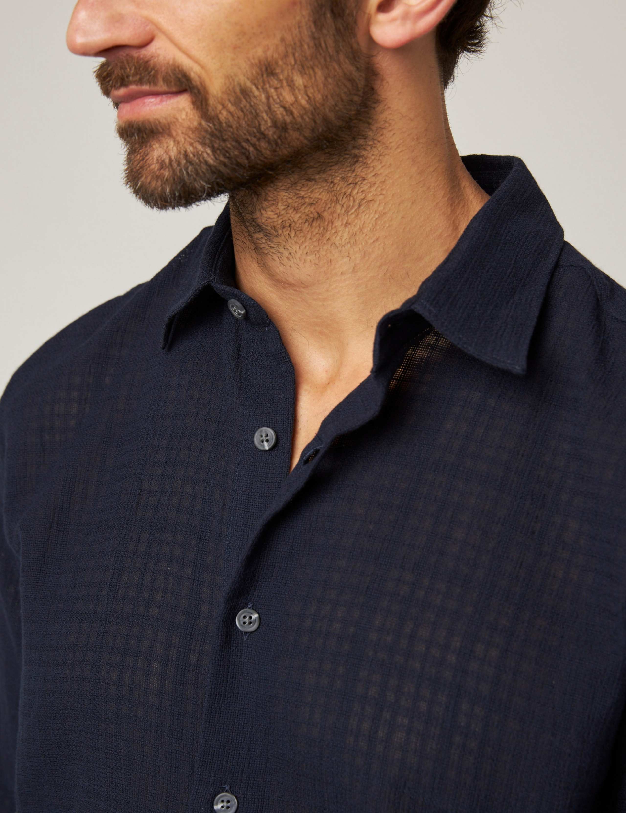 Pure Cotton Textured Flannel Shirt 7 of 7