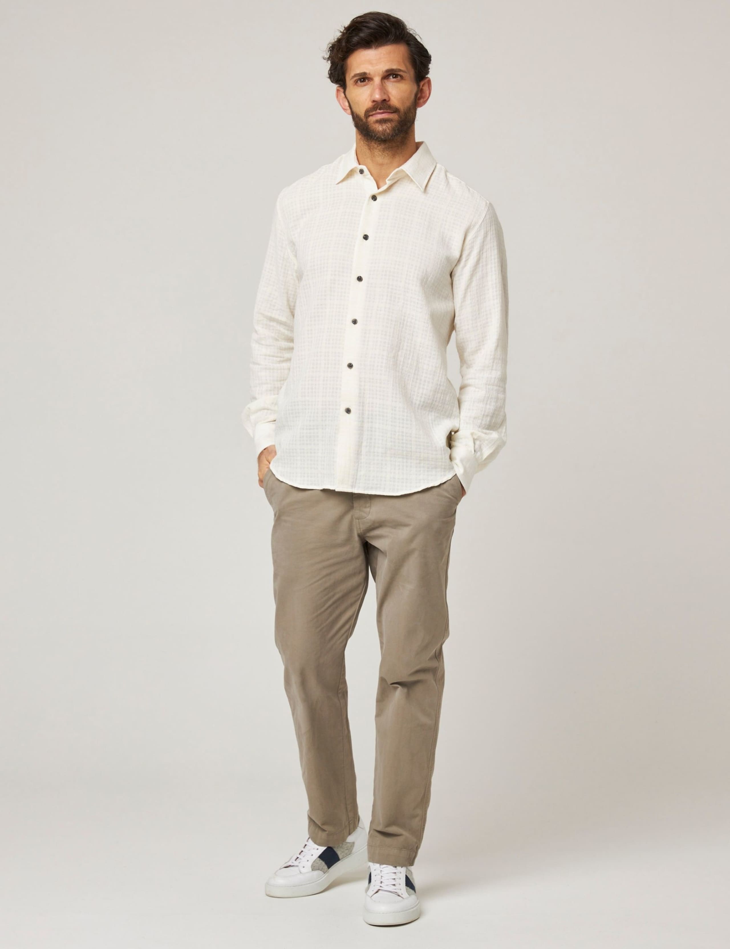 Pure Cotton Light Weight Textured Shirt 3 of 7
