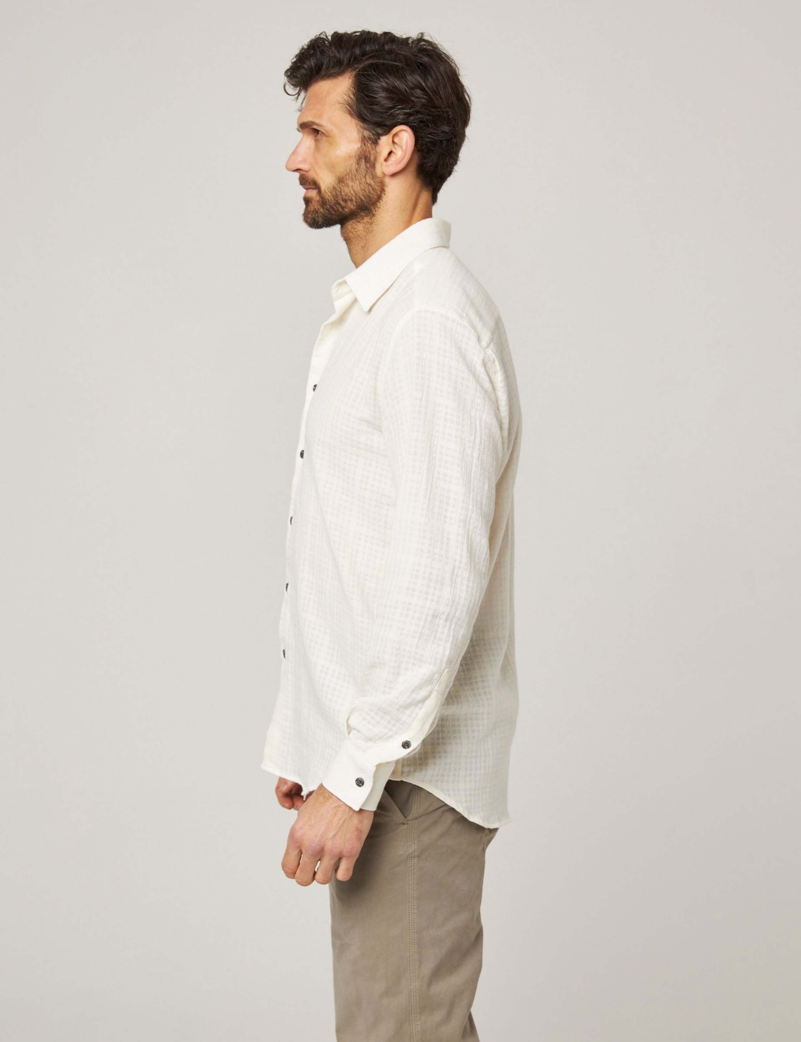 Pure Cotton Light Weight Textured Shirt 5 of 7