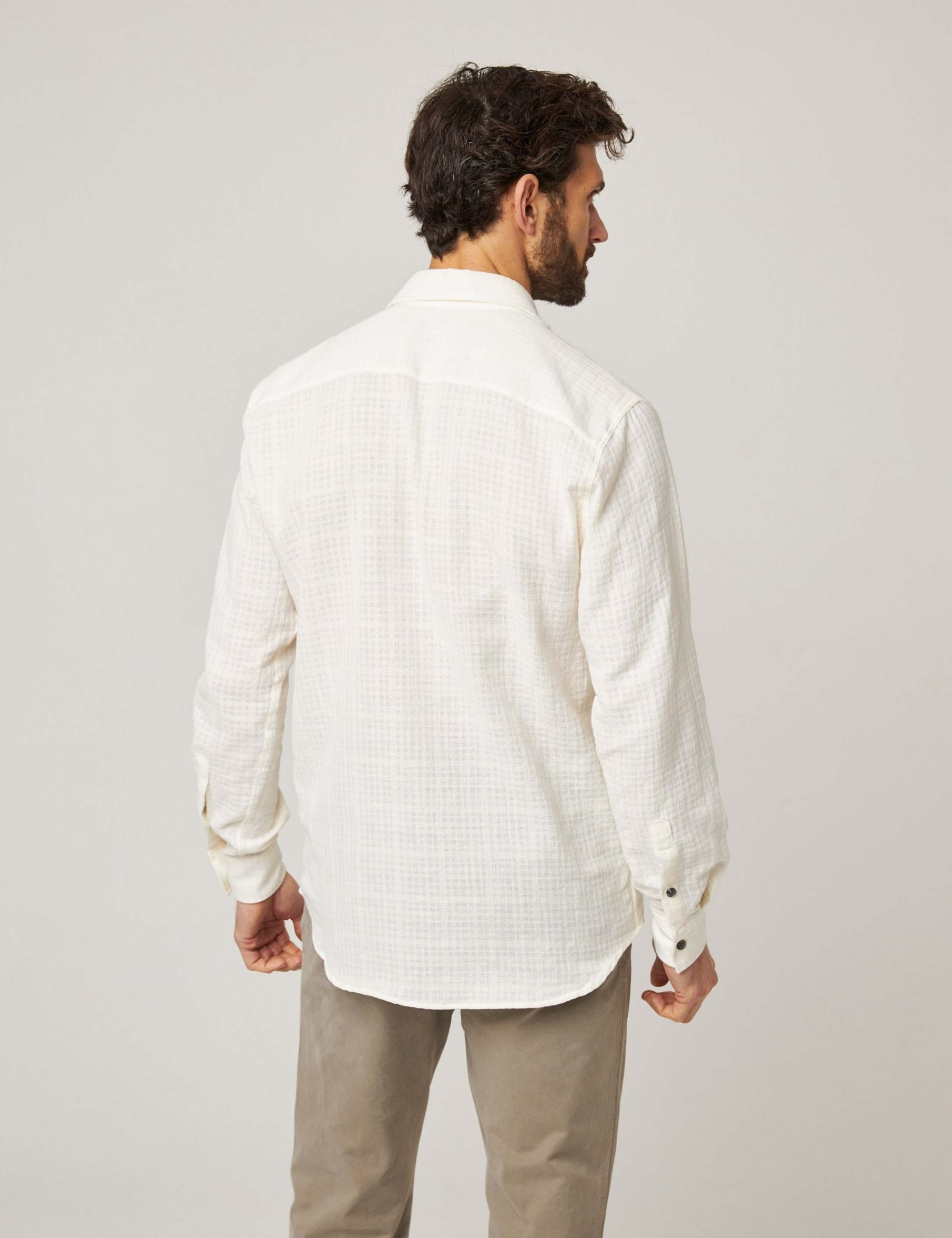 Pure Cotton Light Weight Textured Shirt 6 of 7