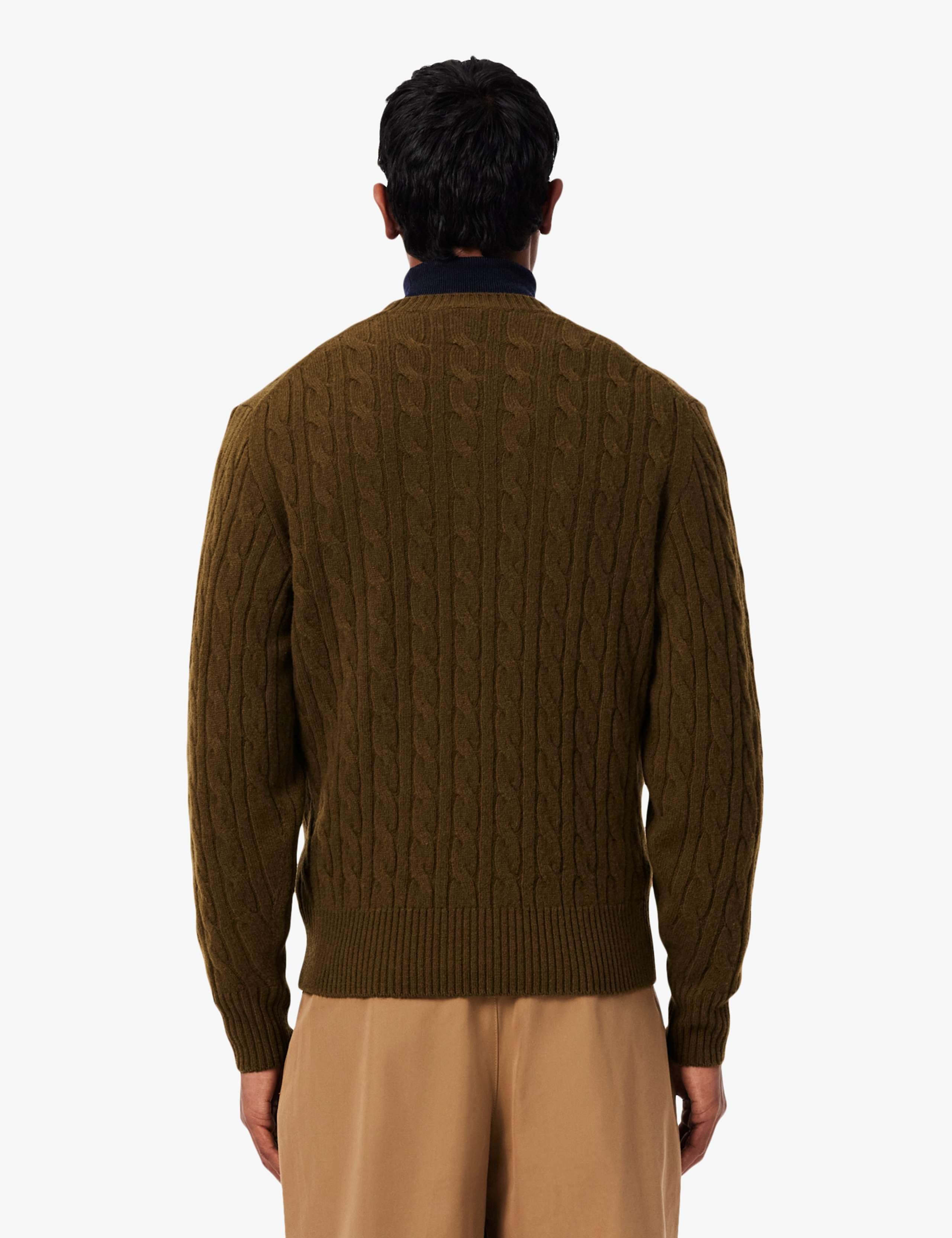 Pure Wool Cable Knit Crew Neck Jumper 4 of 7