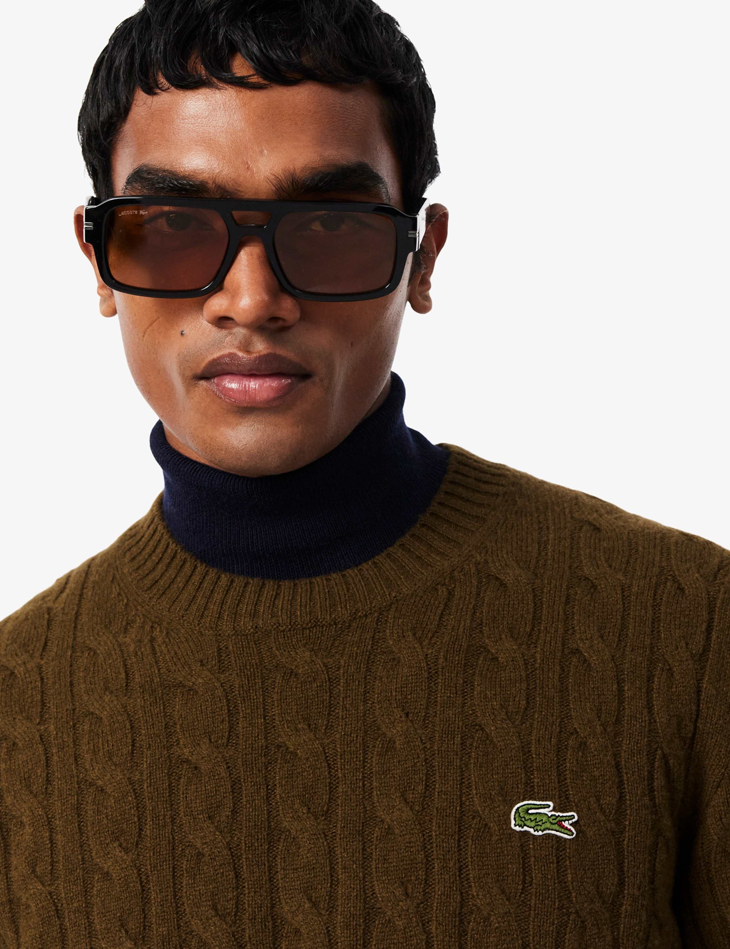 Pure Wool Cable Knit Crew Neck Jumper 5 of 7