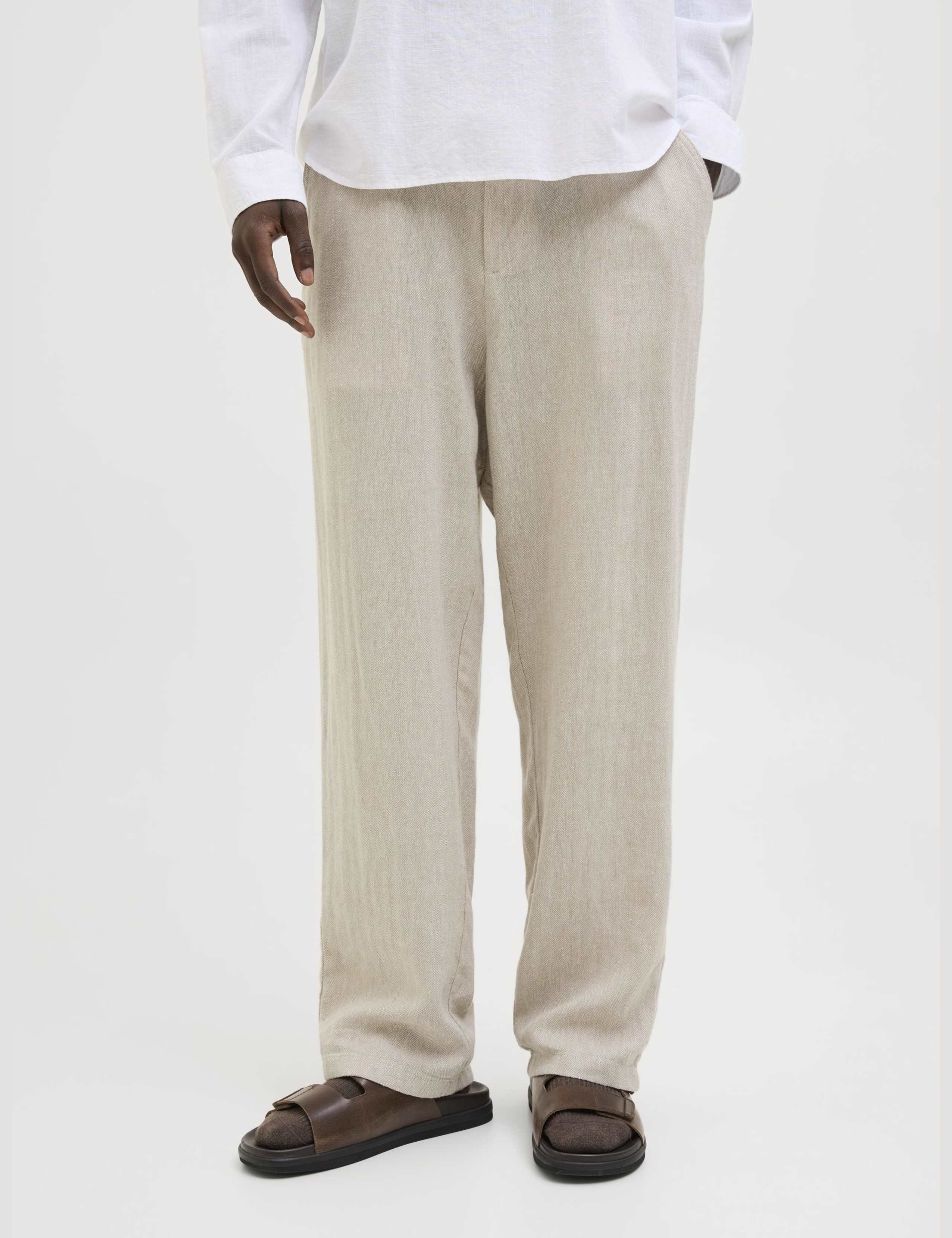 Loose Fit Linen Rich Chinos 2 of 8