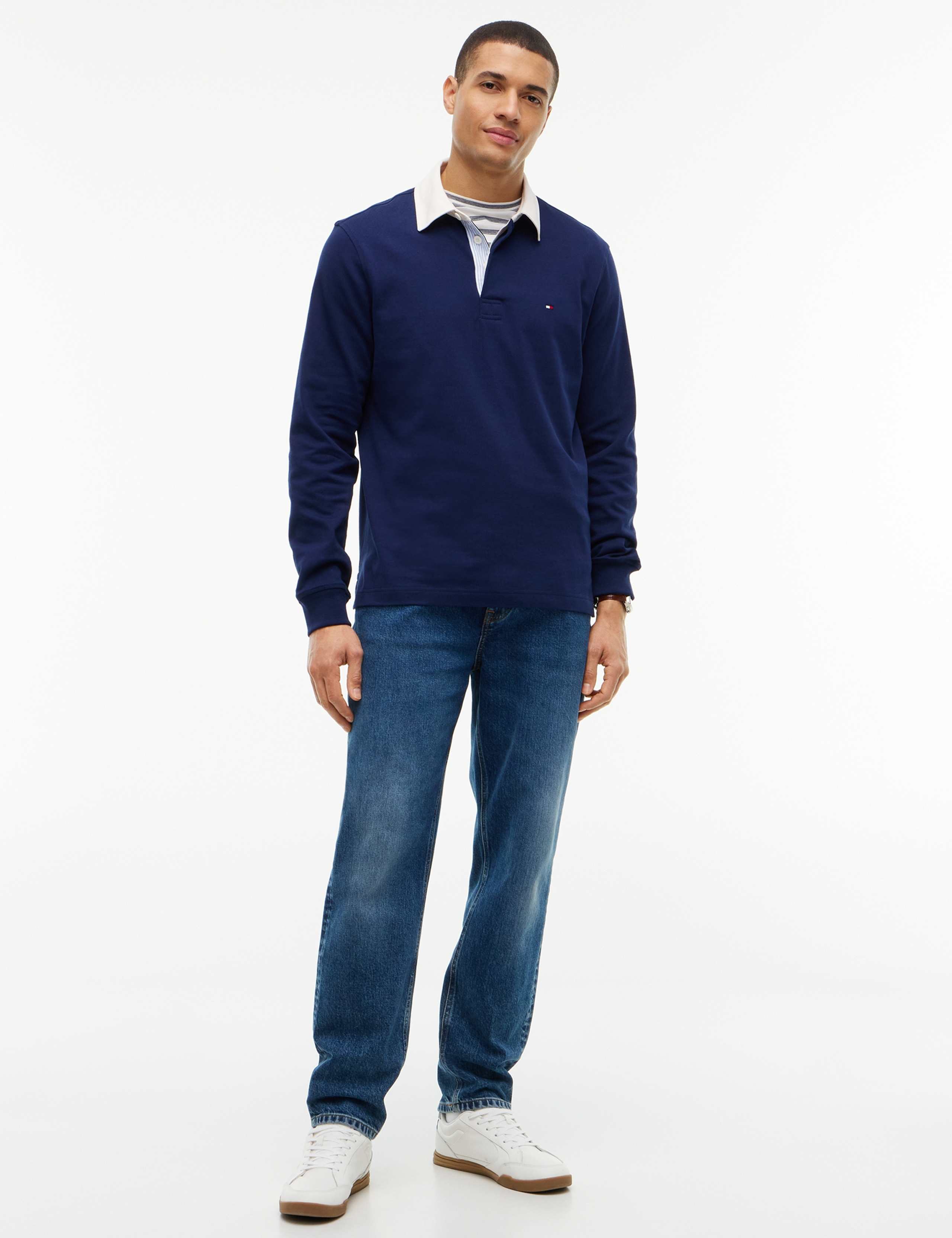 Pure Cotton Button Down Collar Sweatshirt 2 of 4