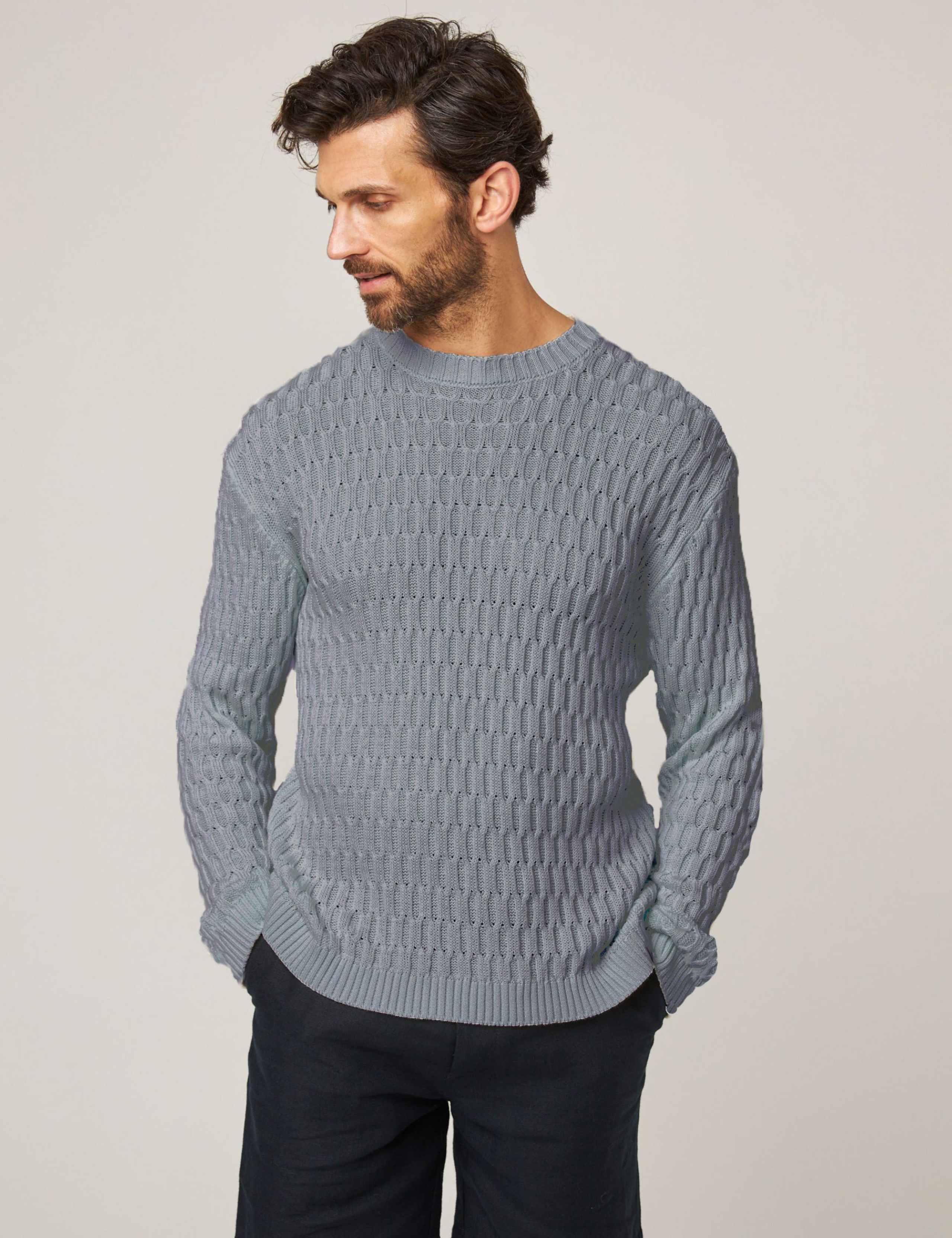 Pure Cotton Textured Jumper 2 of 6