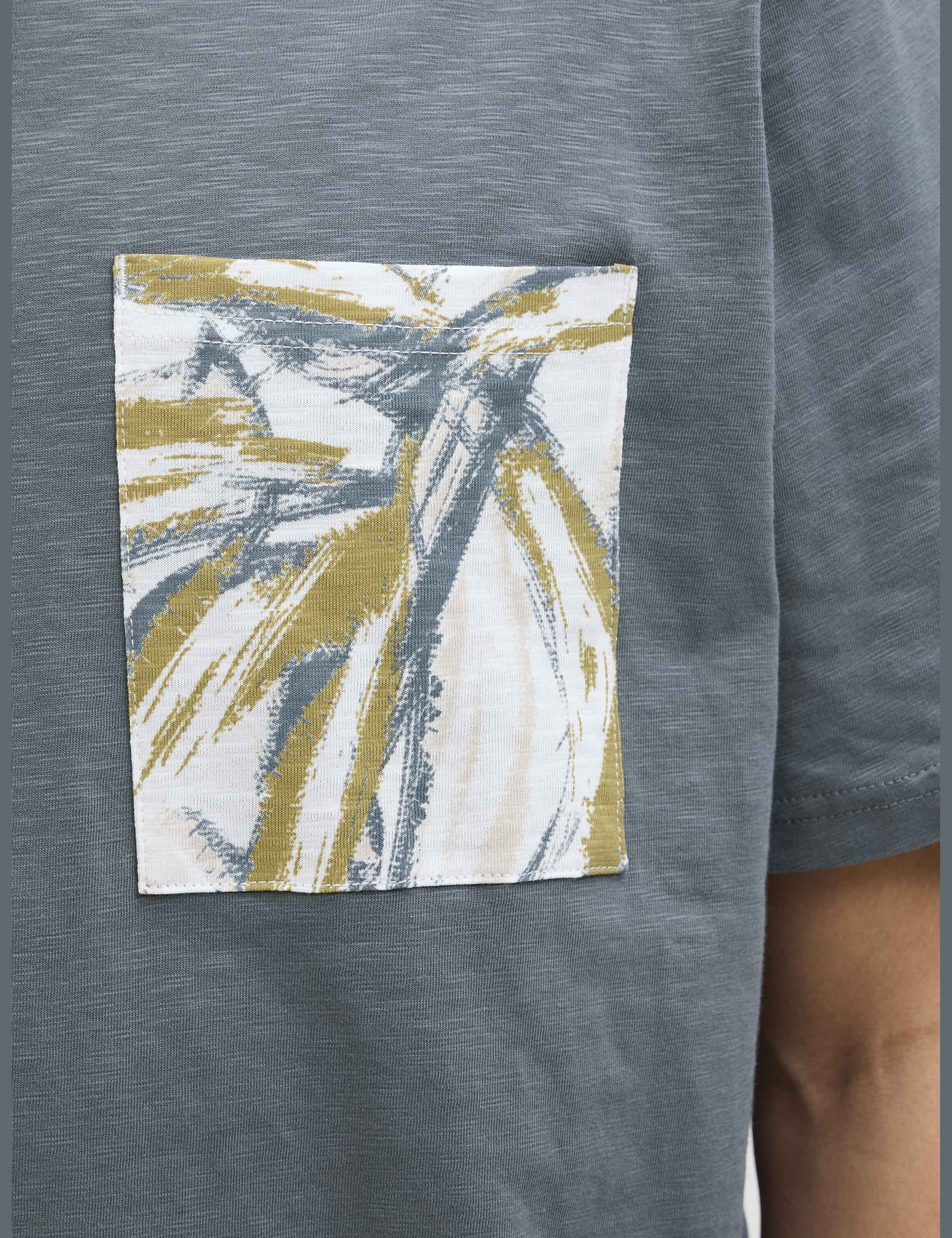 Pure Cotton Crew Neck Pocket T-Shirt 7 of 7