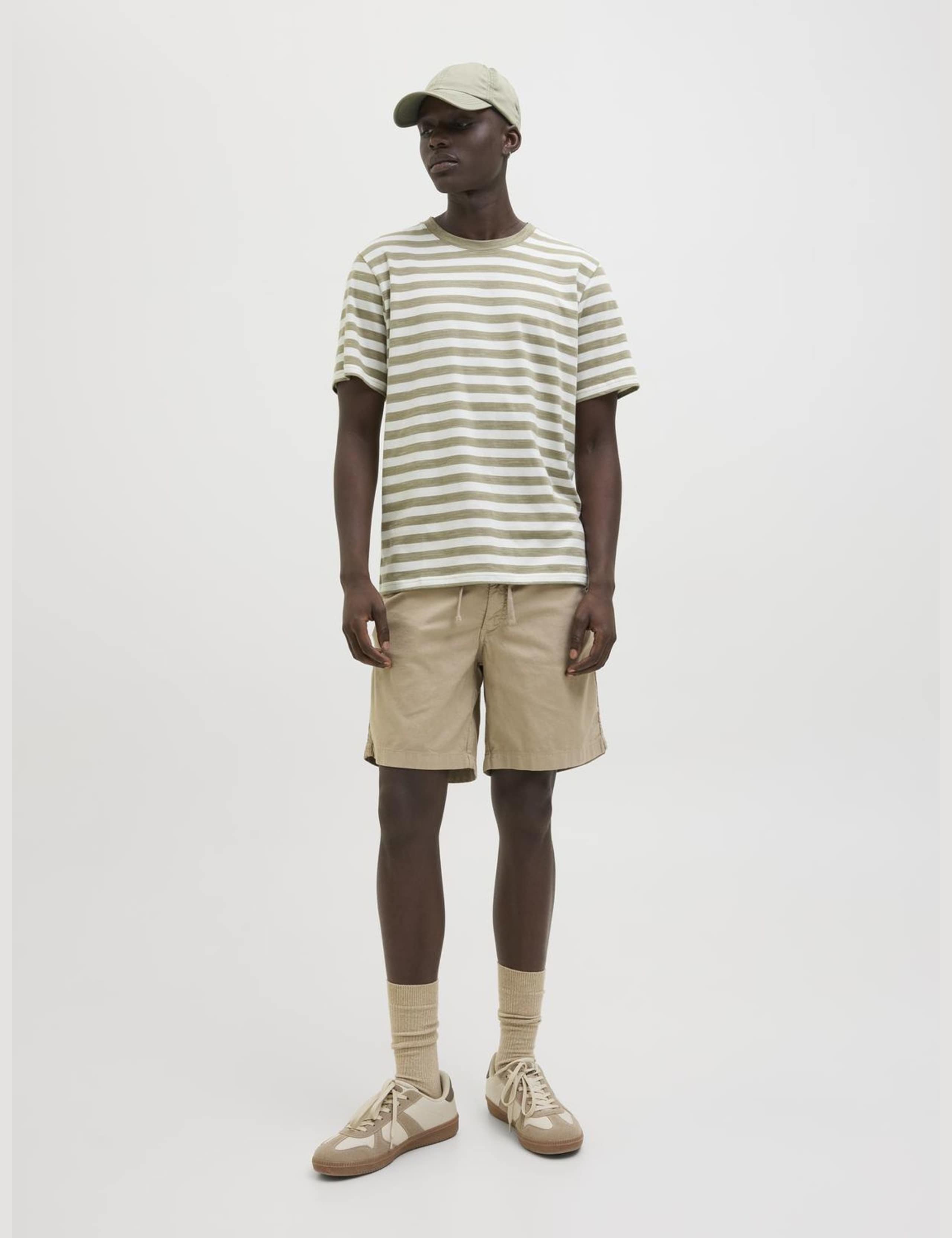 Cotton Rich Striped Crew Neck T-Shirt 3 of 7