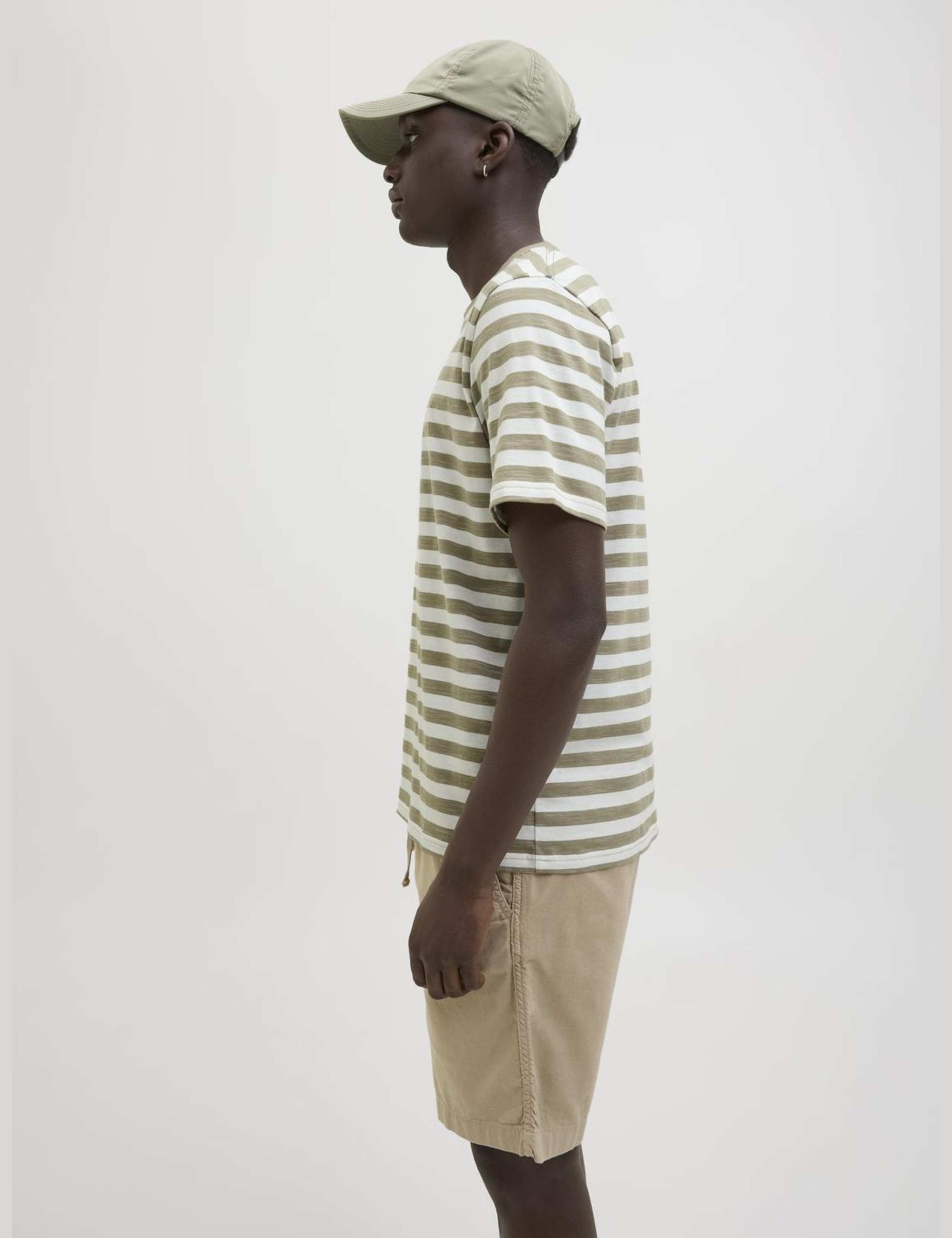 Cotton Rich Striped Crew Neck T-Shirt 7 of 7
