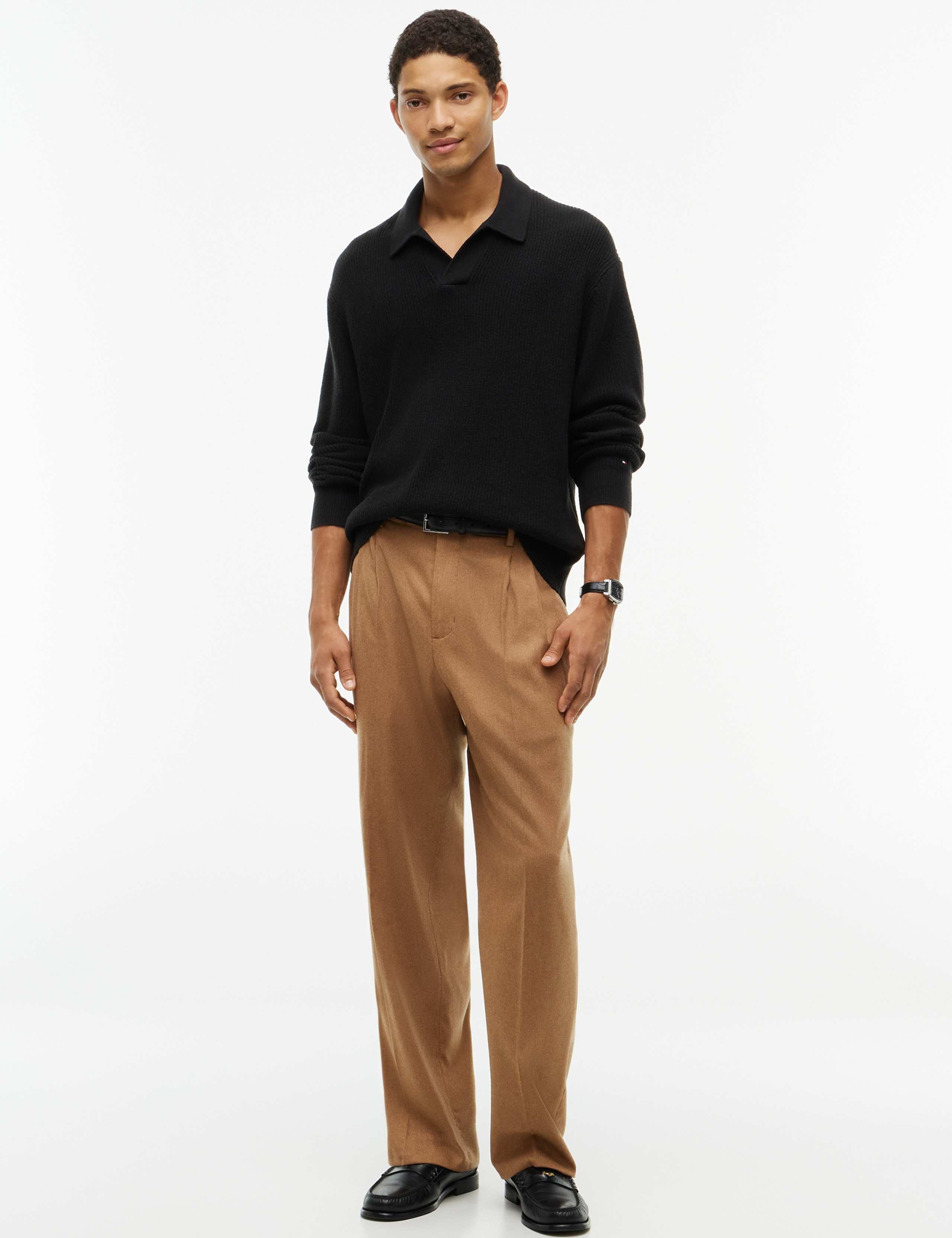 Cotton Blend Ribbed Jumper with Wool 3 of 5