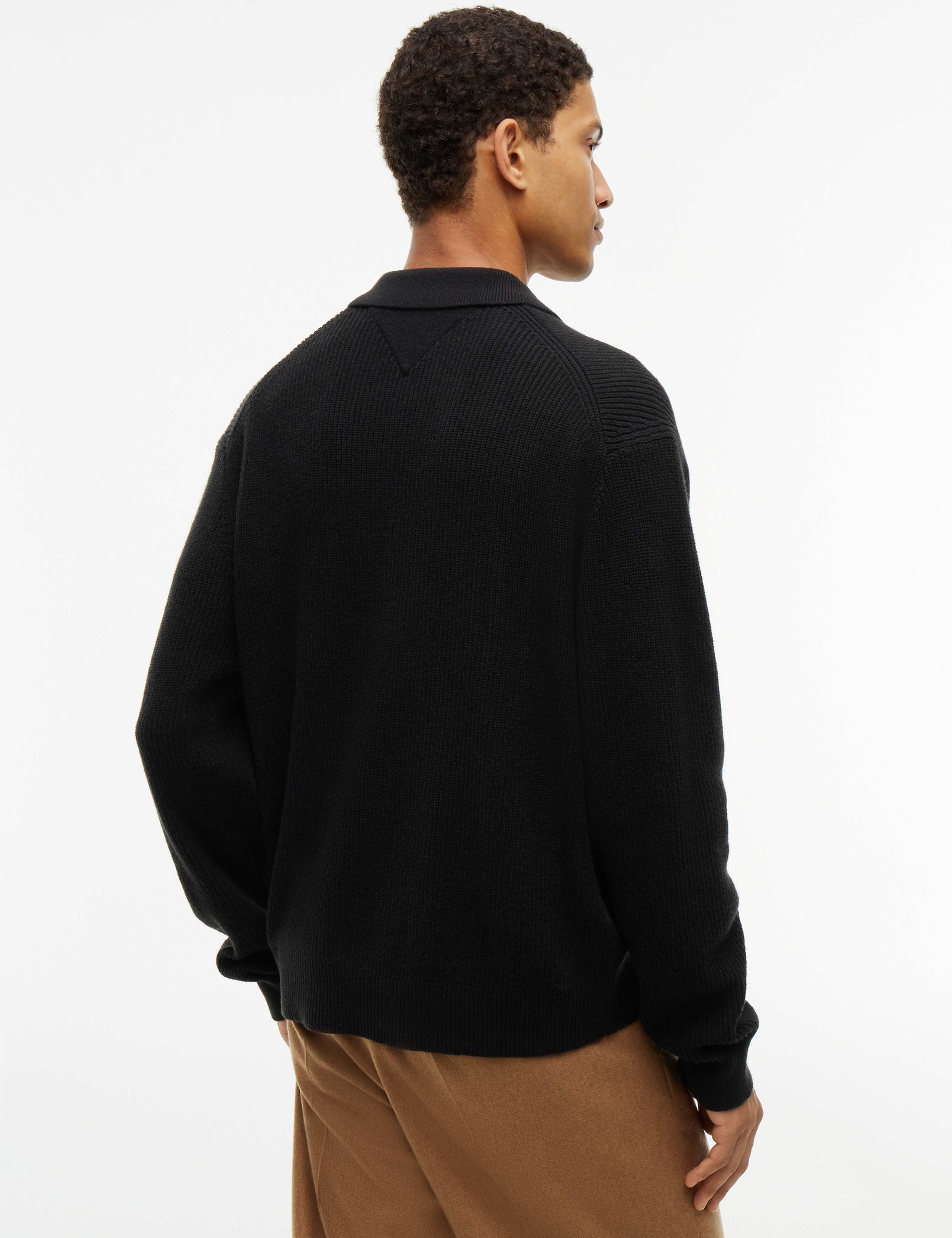 Cotton Blend Ribbed Jumper with Wool 4 of 5
