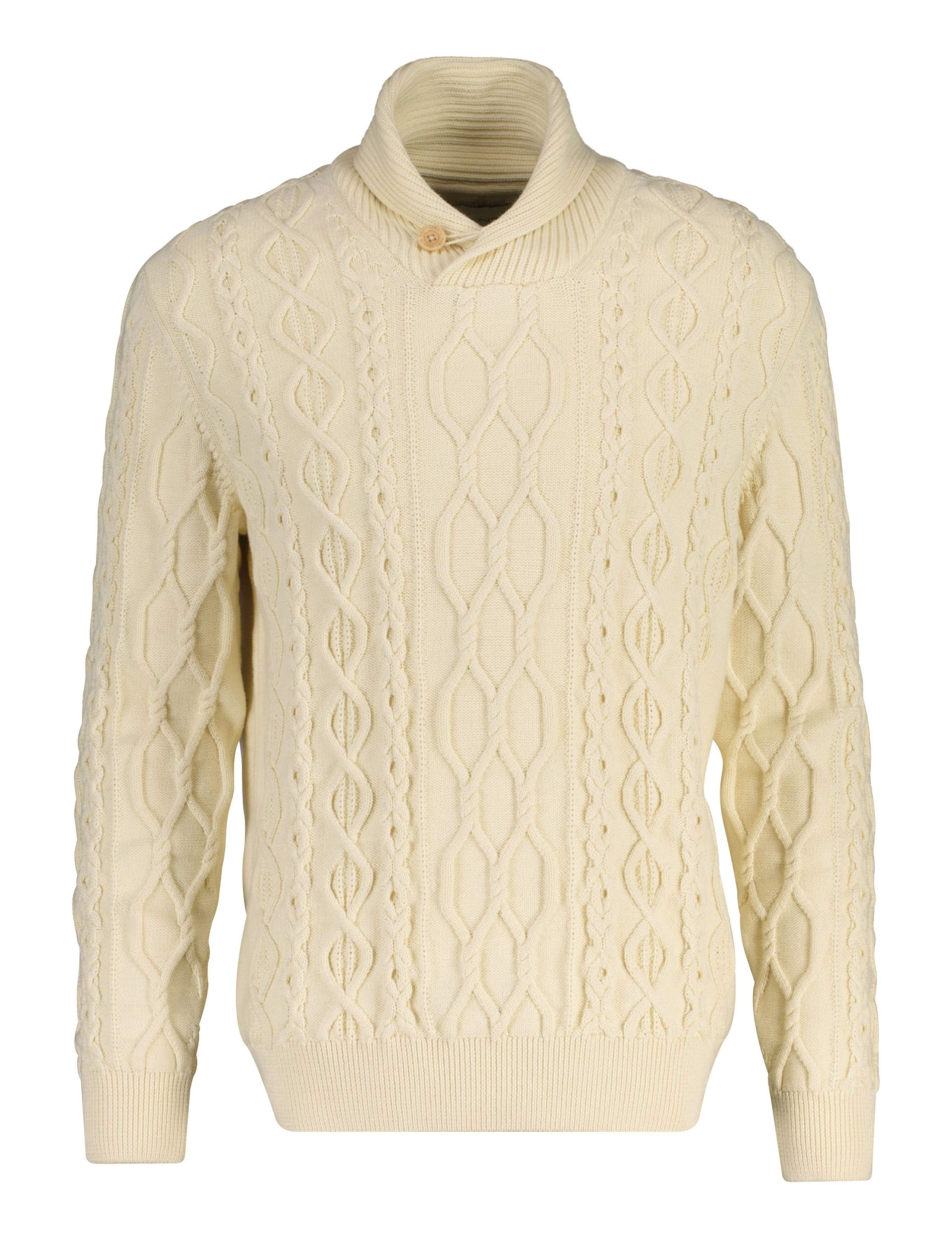 Cotton Rich Cable Shawl Neck Jumper 1 of 2