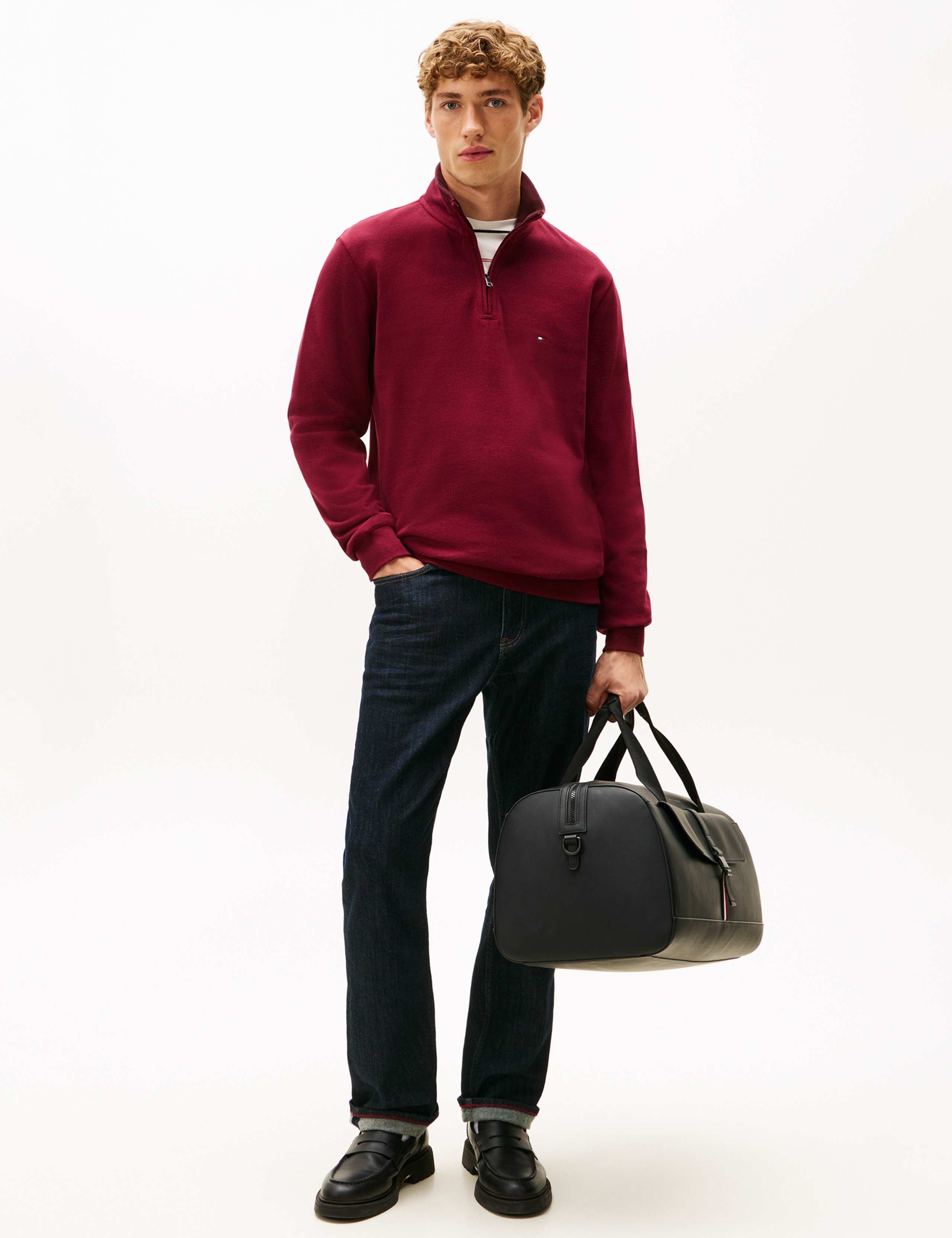 Pure Cotton Half Zip Sweatshirt 3 of 5