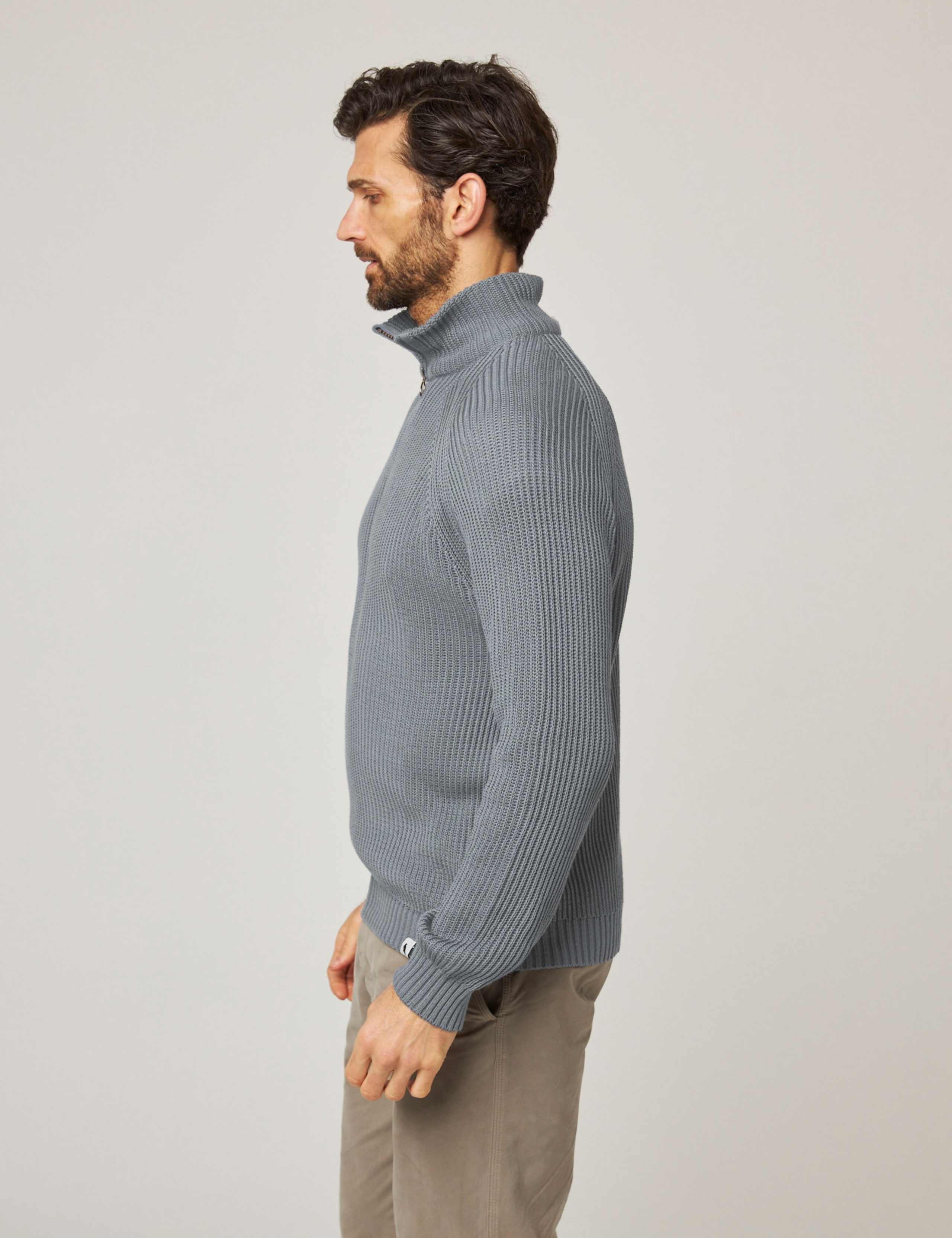 Pure Cotton Ribbed Quarter Zip Jumper 5 of 6