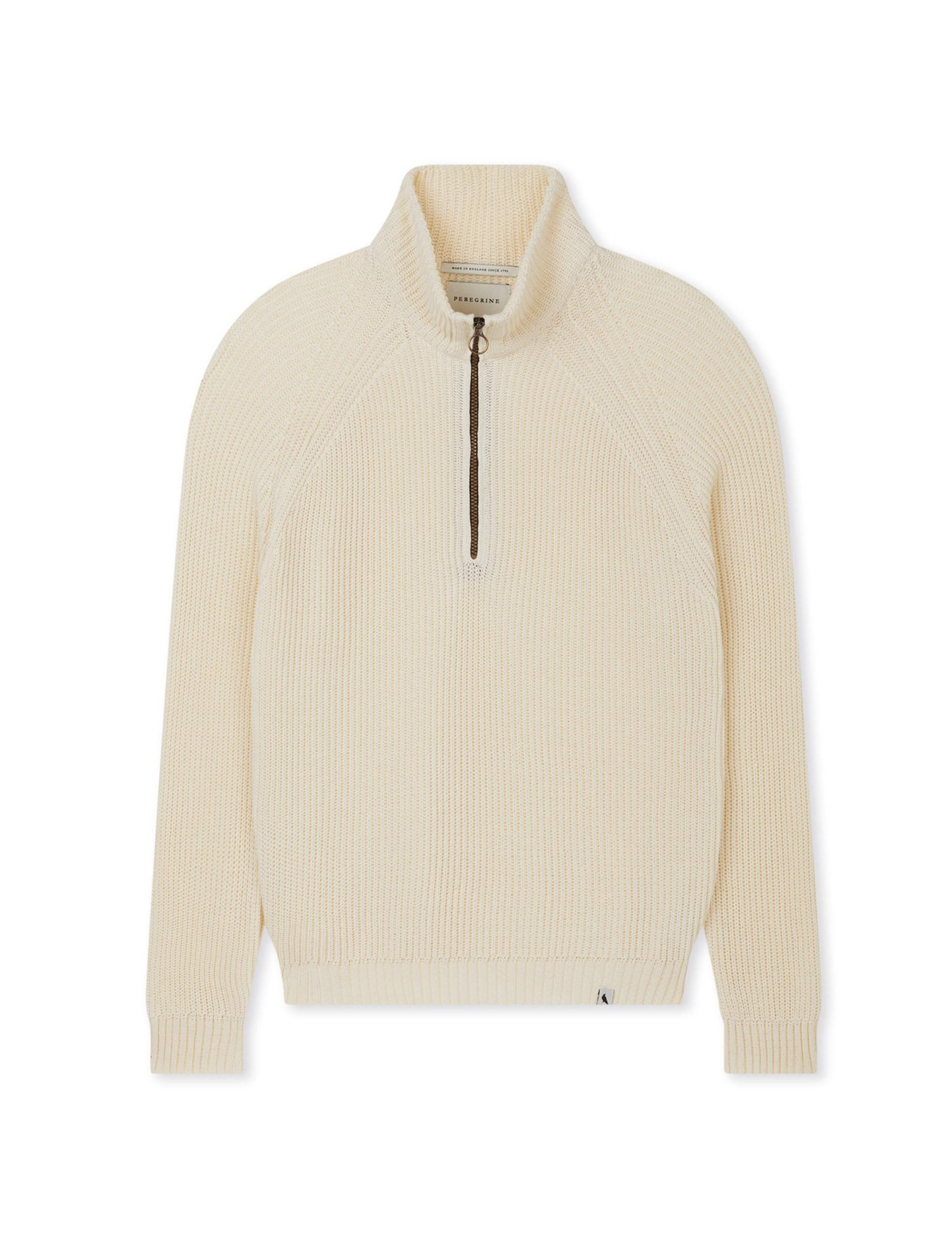 Pure Cotton Ribbed Quarter Zip Jumper 6 of 6