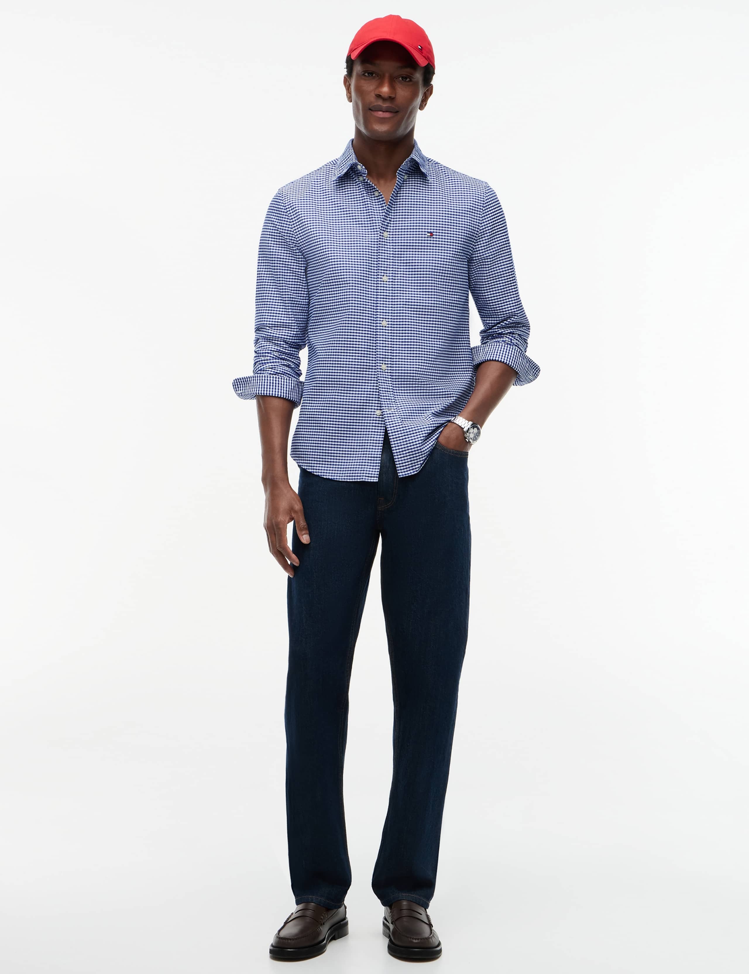 Pure Cotton Gingham Oxford Shirt 3 of 8