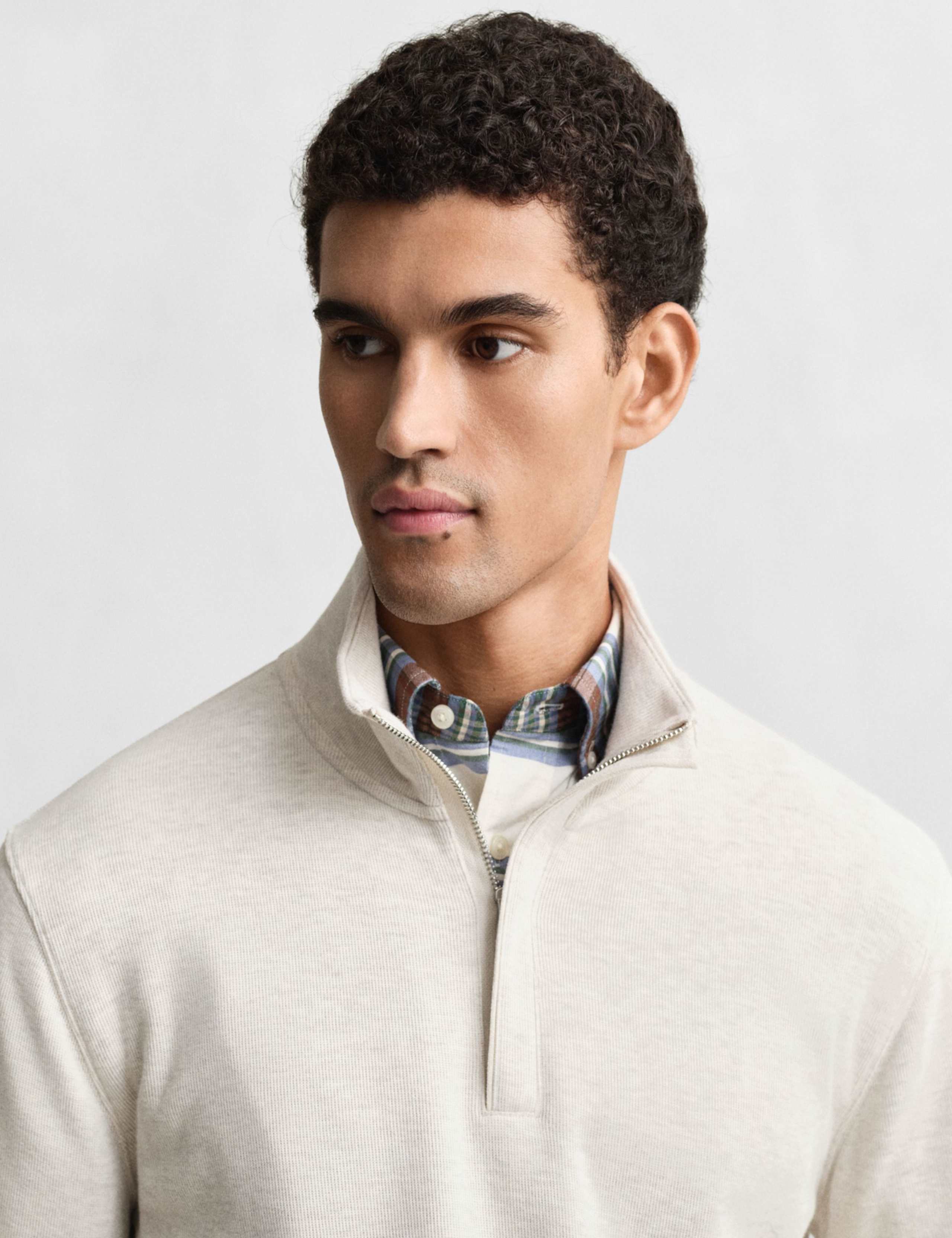 Pure Cotton Half Zip Sweatshirt 2 of 3