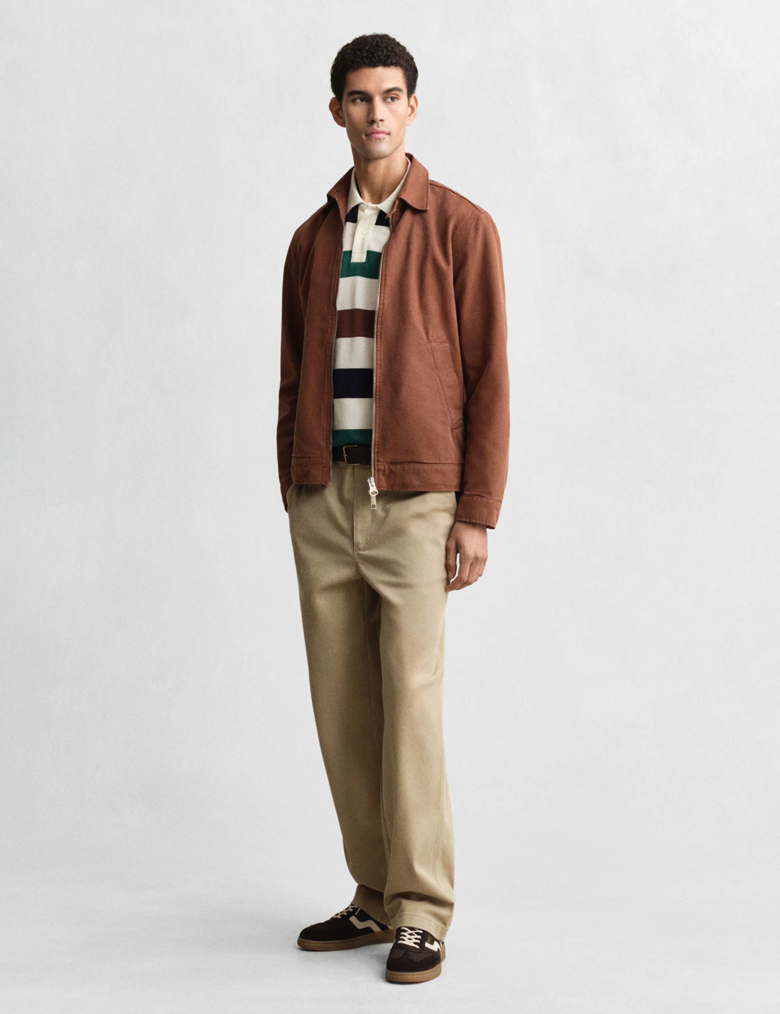 Pure Cotton Striped Knitte Polo Shirt 2 of 4